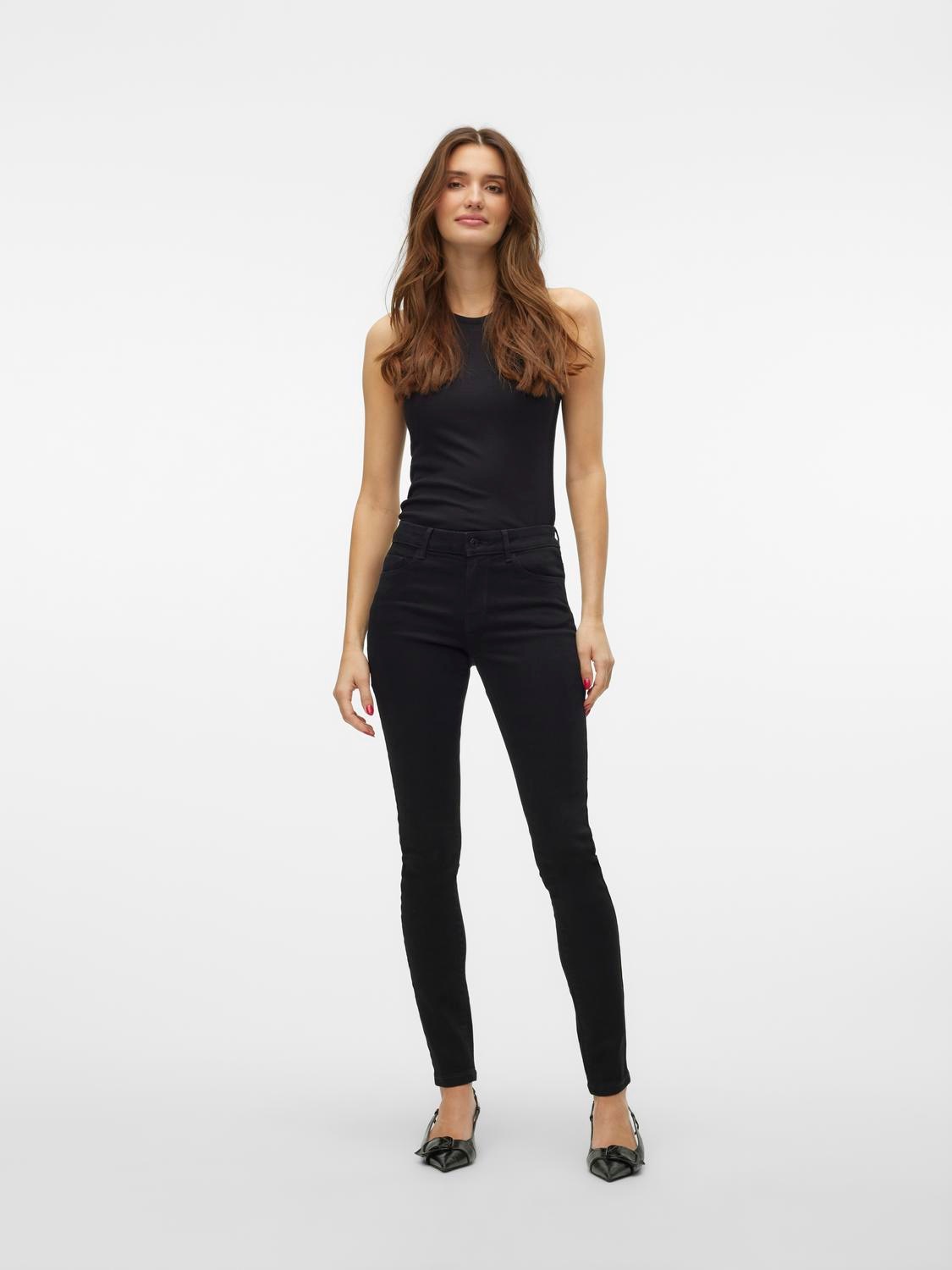 Vero Moda Skinny-fit-Jeans »VMELLY MR SKINNY JEANS BLK NOOS«