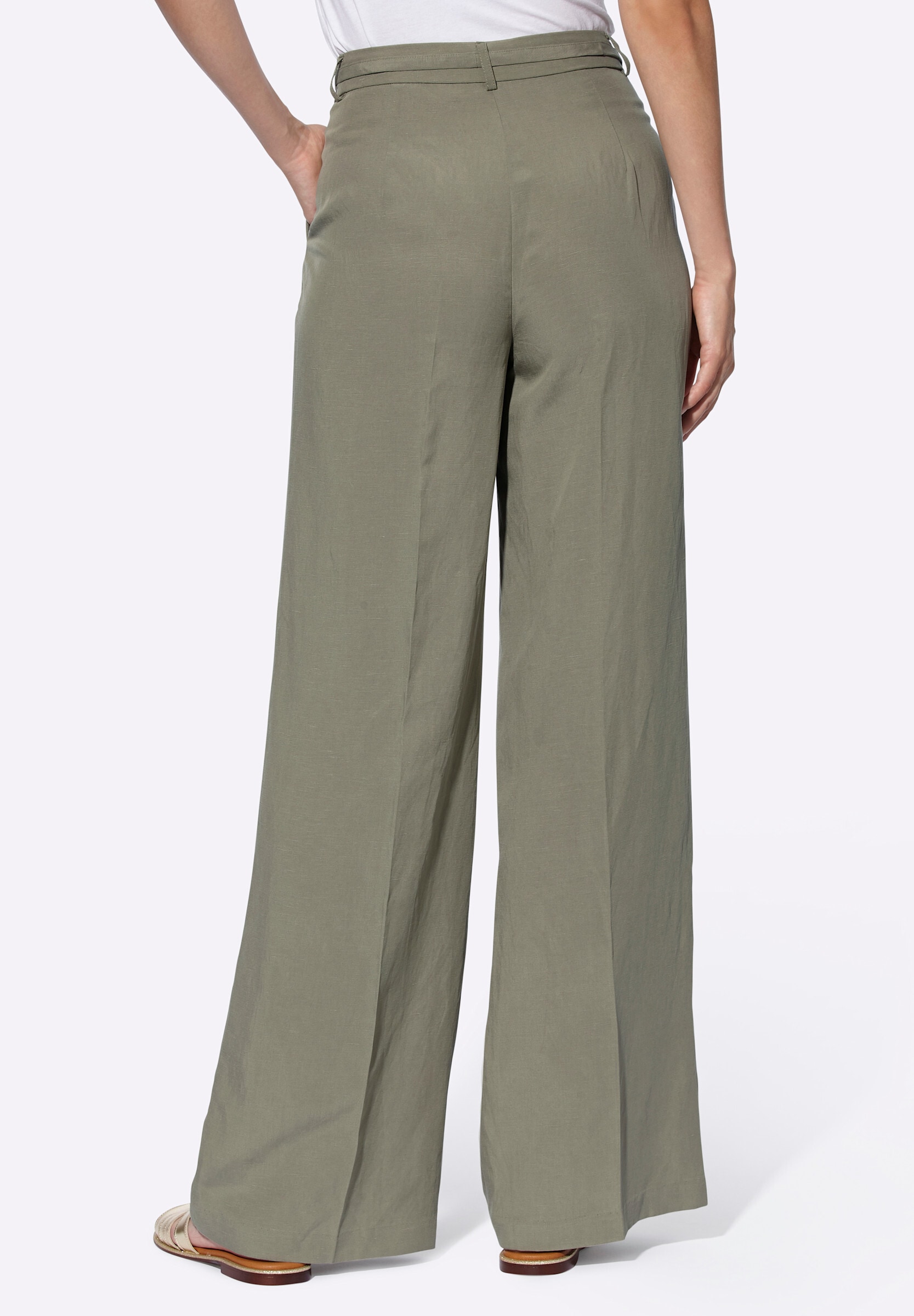 heine Palazzohose »Hose Leinenhose im Marlene-Stil«