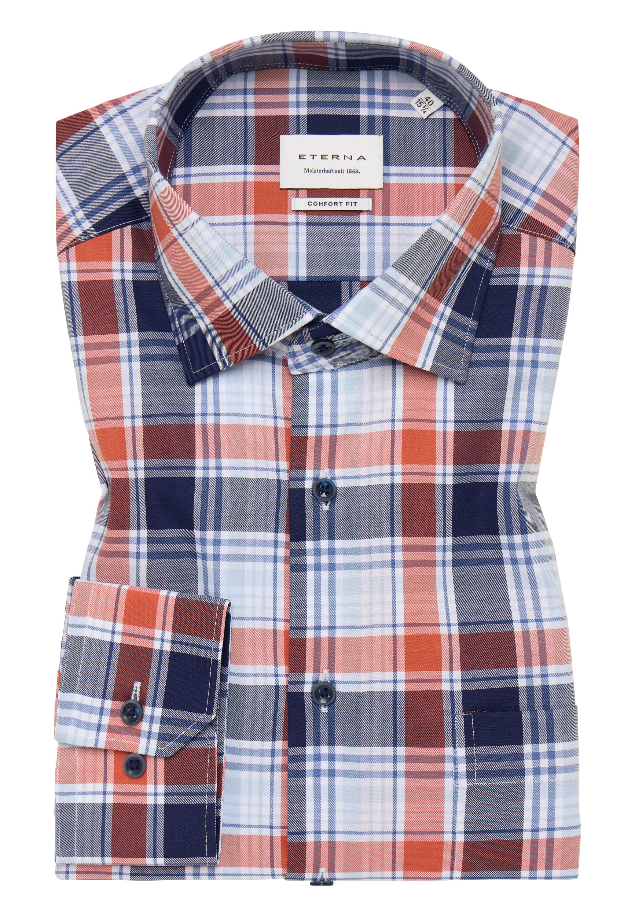 Eterna Langarmhemd »COMFORT FIT«, NON IRON (bügelfrei)