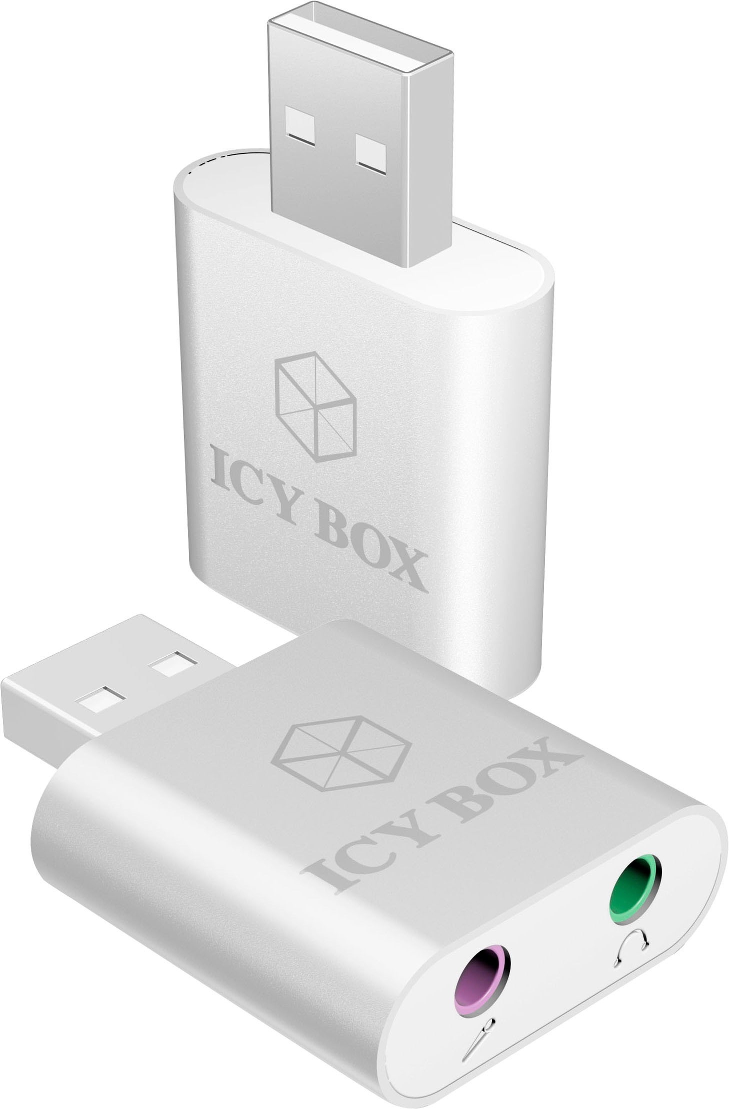 Audio-Adapter »ICY BOX USB zu Mikrofon und Kopfhörer Adapter«