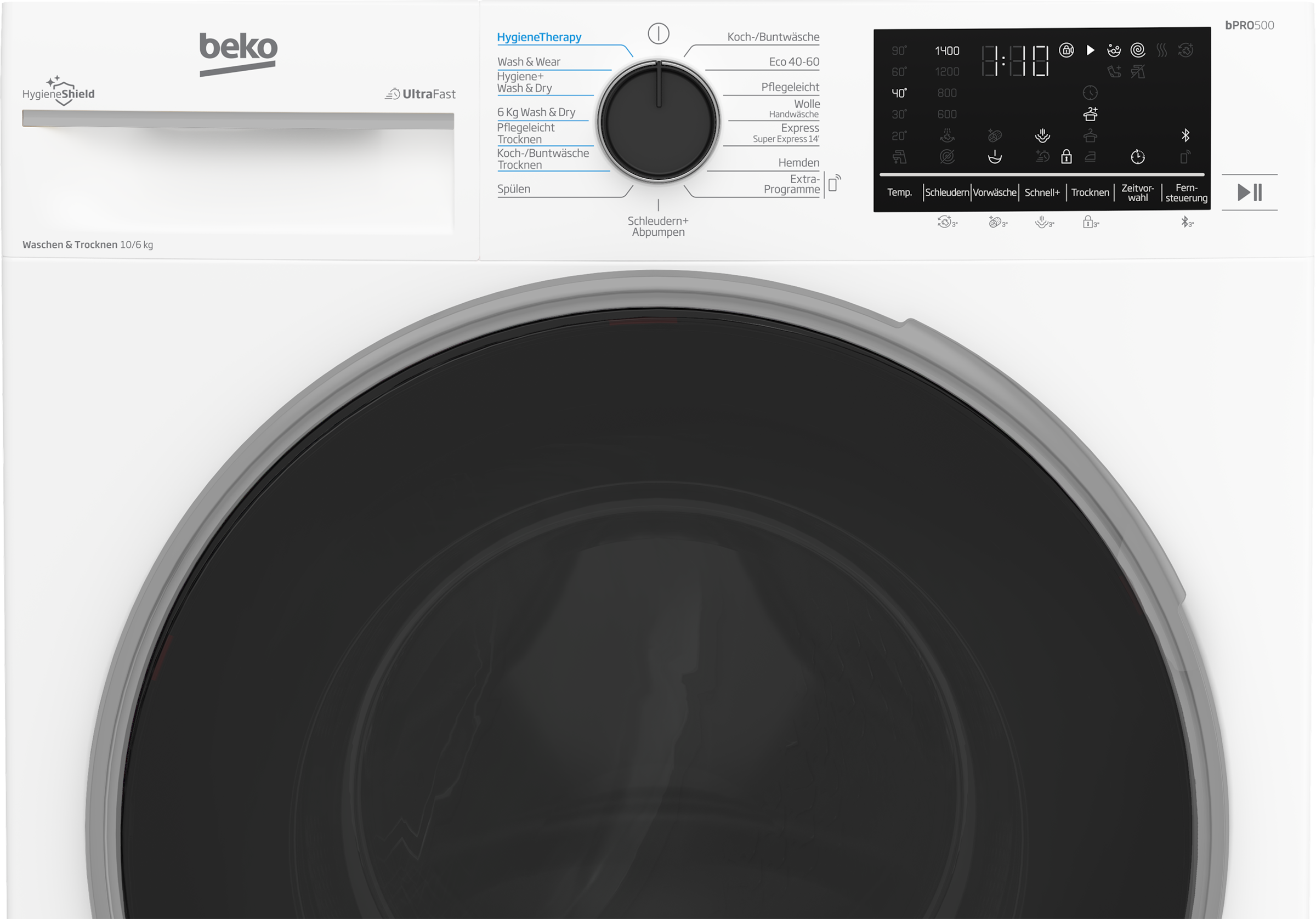 BEKO Waschtrockner »B3DFT510447W«, Vollelektronik