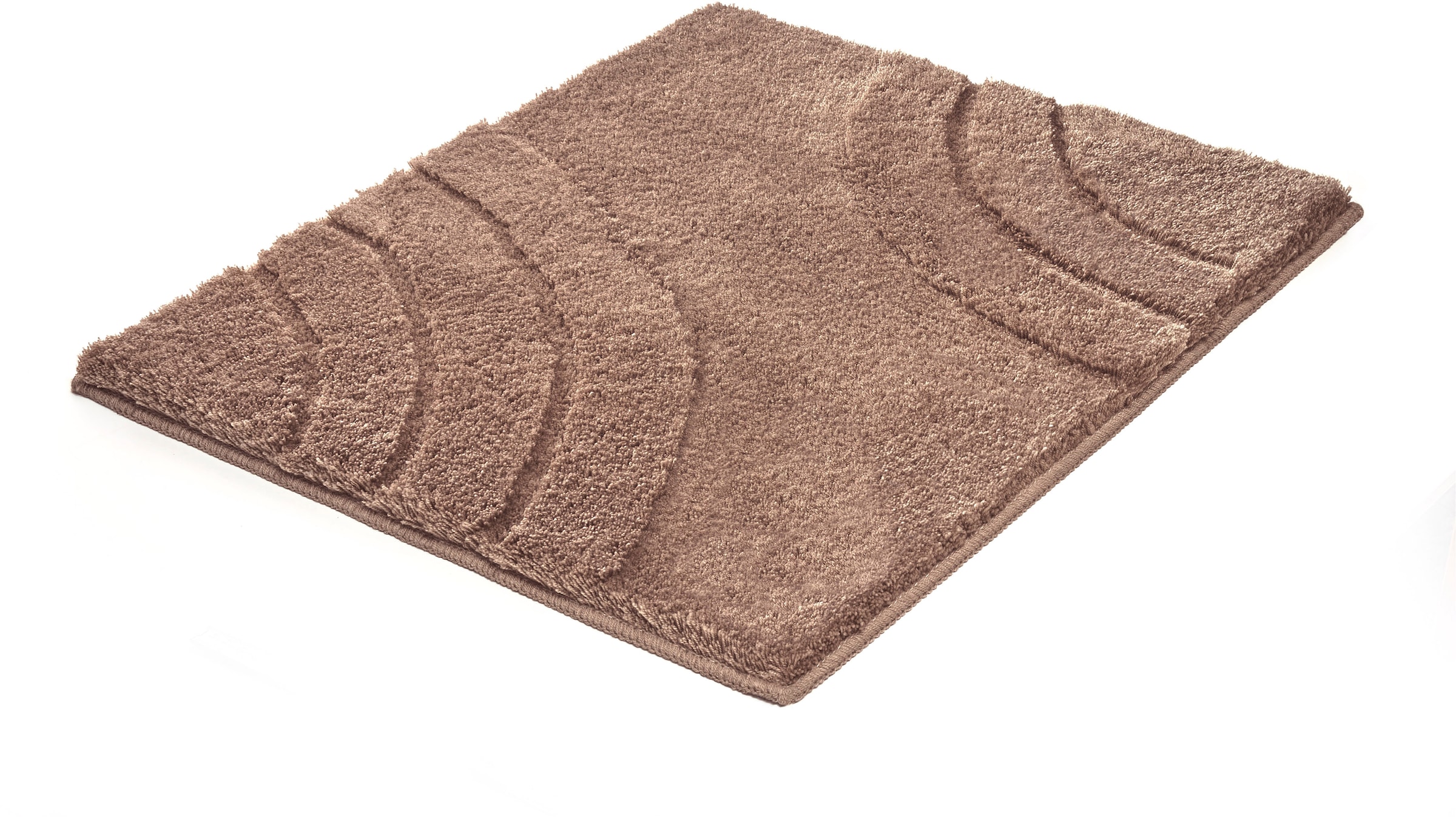 Kleine Wolke Badematte »»Saturn«« Höhe 25 mm rutschhemmend beschichtet fußbodenheizungsgeeignet Badteppich, Uni Farben, modernes Design, Hoch-Tief Effekt