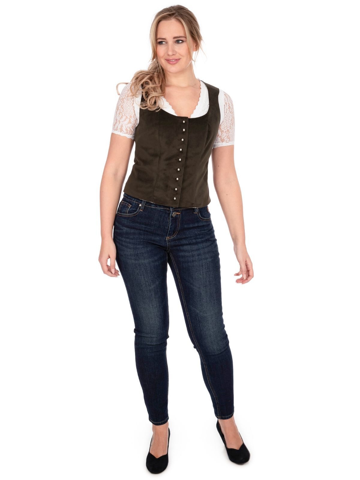 OS-Trachten Trachtenbluse »Mieder 453001-3060«