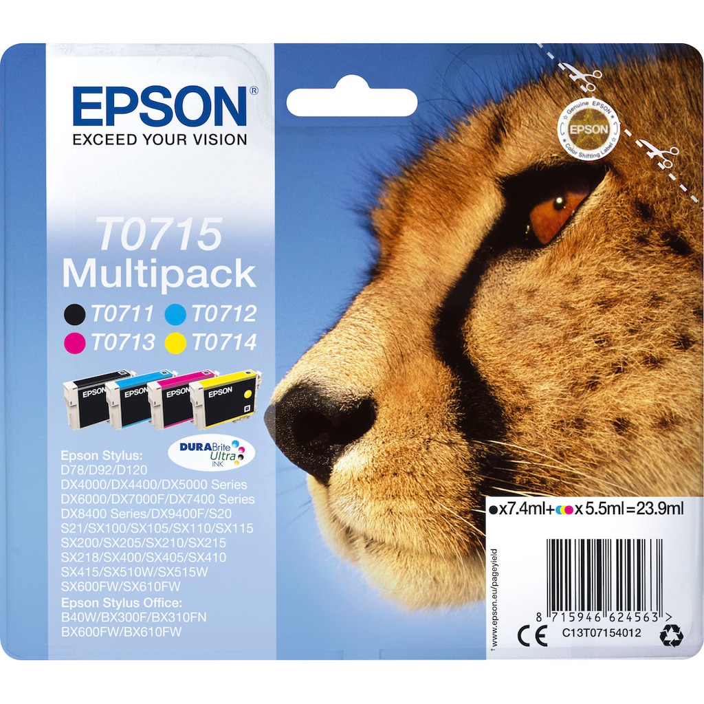 Epson Tintenpatrone »T0715«, (Spar-Set)