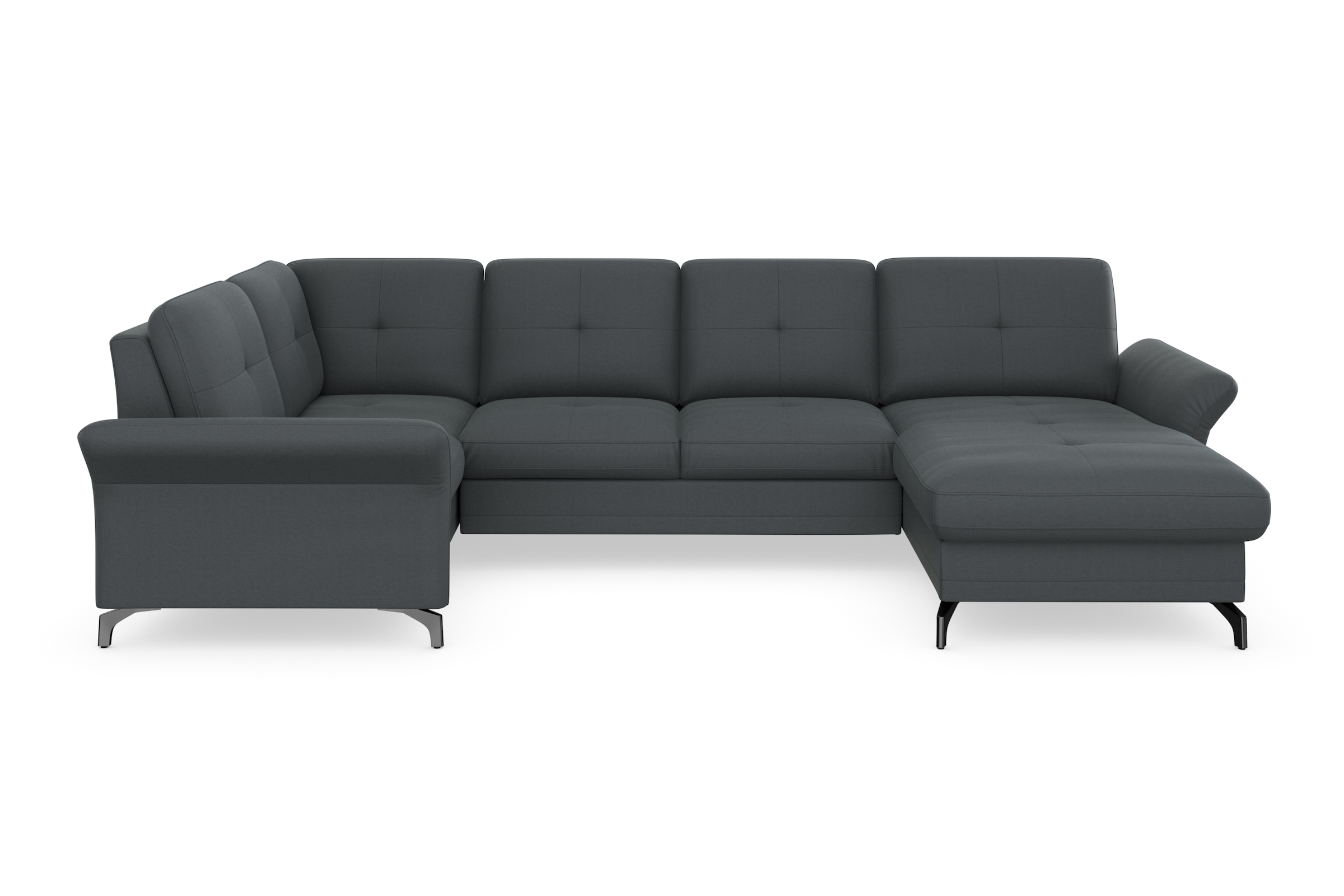 Home affaire Wohnlandschaft »Calando U-Form« wahlweise mit Bettfunktion , Bettkasten und Armteilfunktion