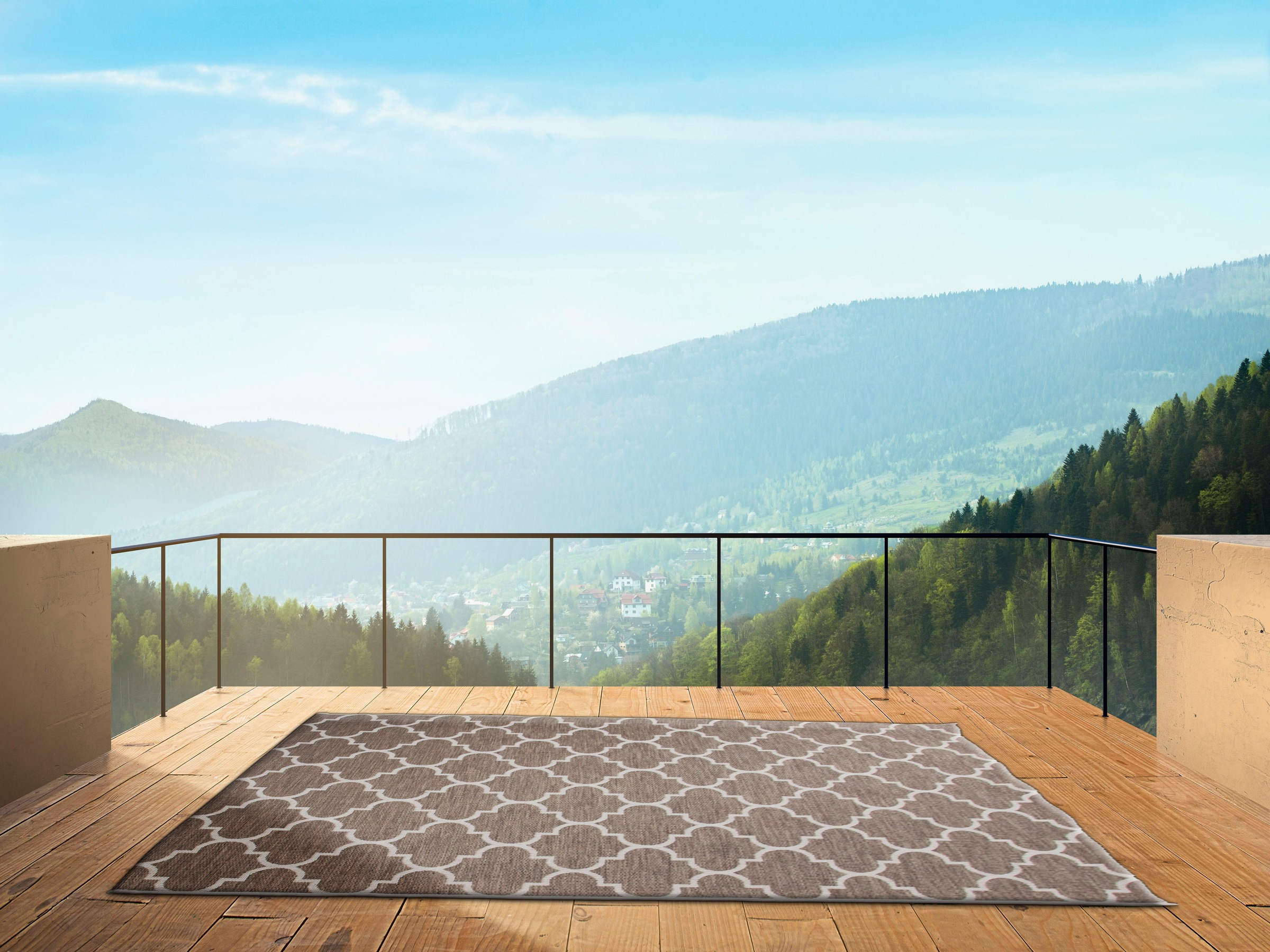 my home Teppich »Valon« rechteckig 7 mm Höhe Indoor und Outdoor geeignet, Wohnzimmer