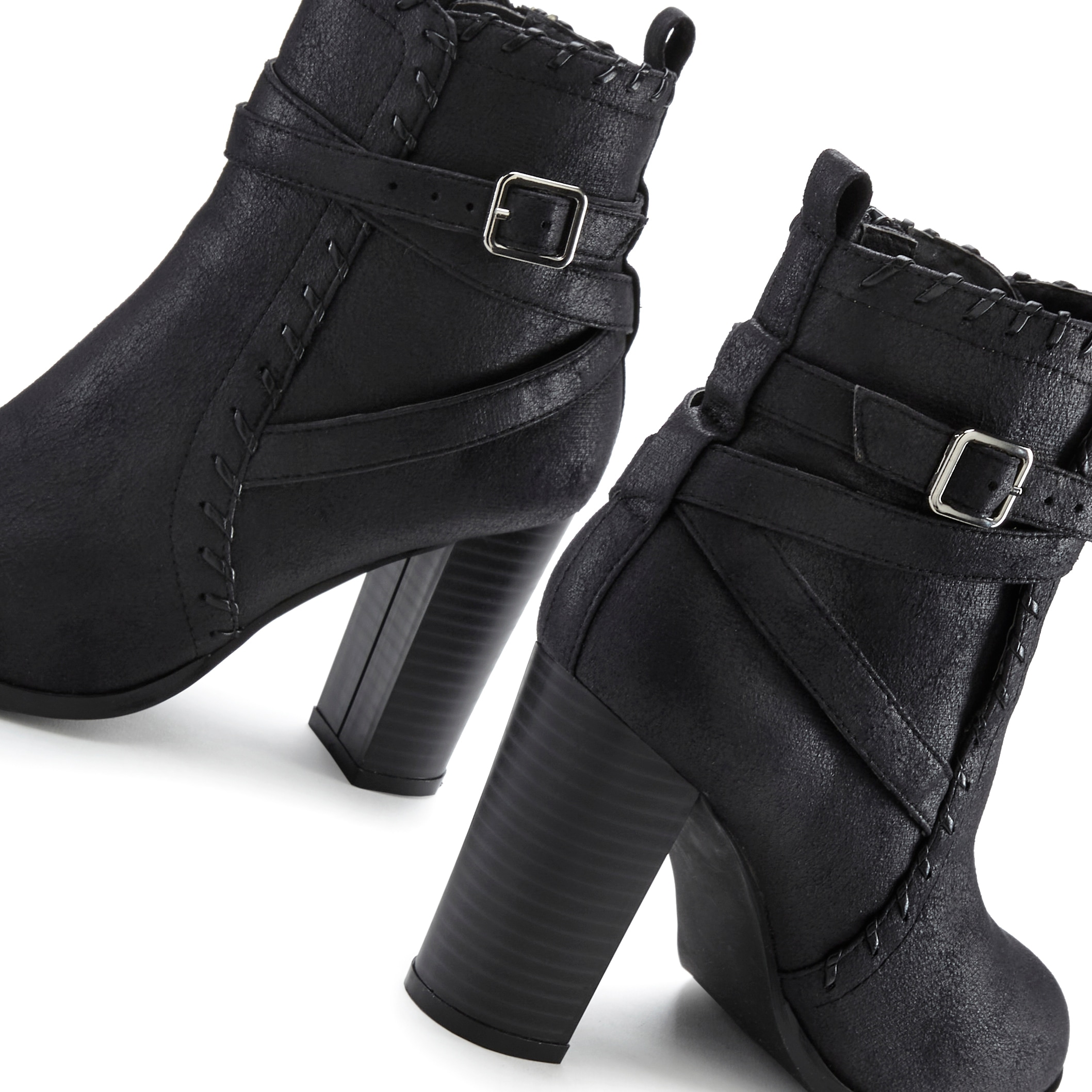 LASCANA High-Heel-Stiefelette, im Vintage-Look mit bequemen Blockabsatz, Ankle Boot, Stiefel