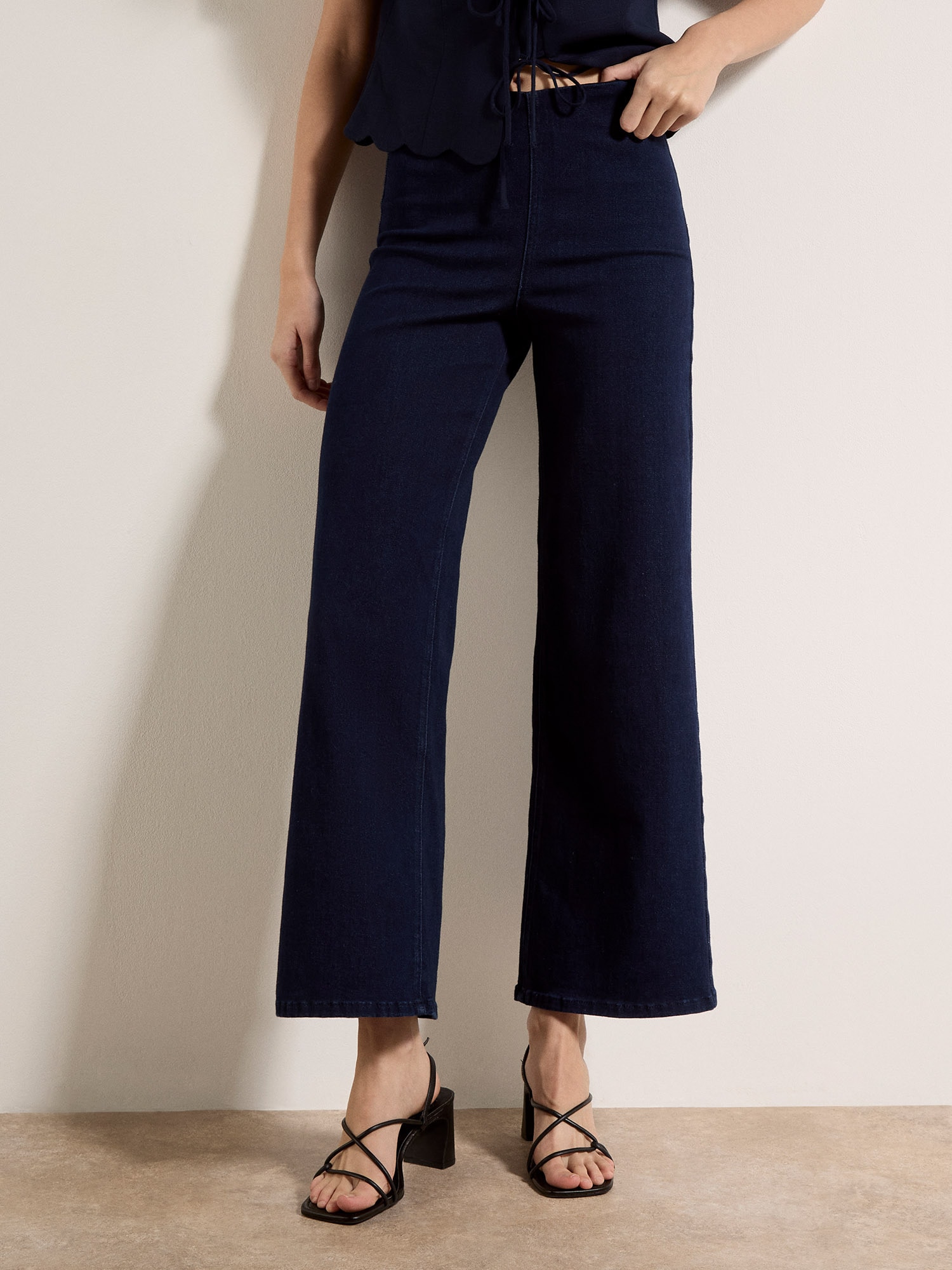 Apricot Regular-fit-Jeans »Zara Jeans« mit weitem Bein und elastischem Bund
