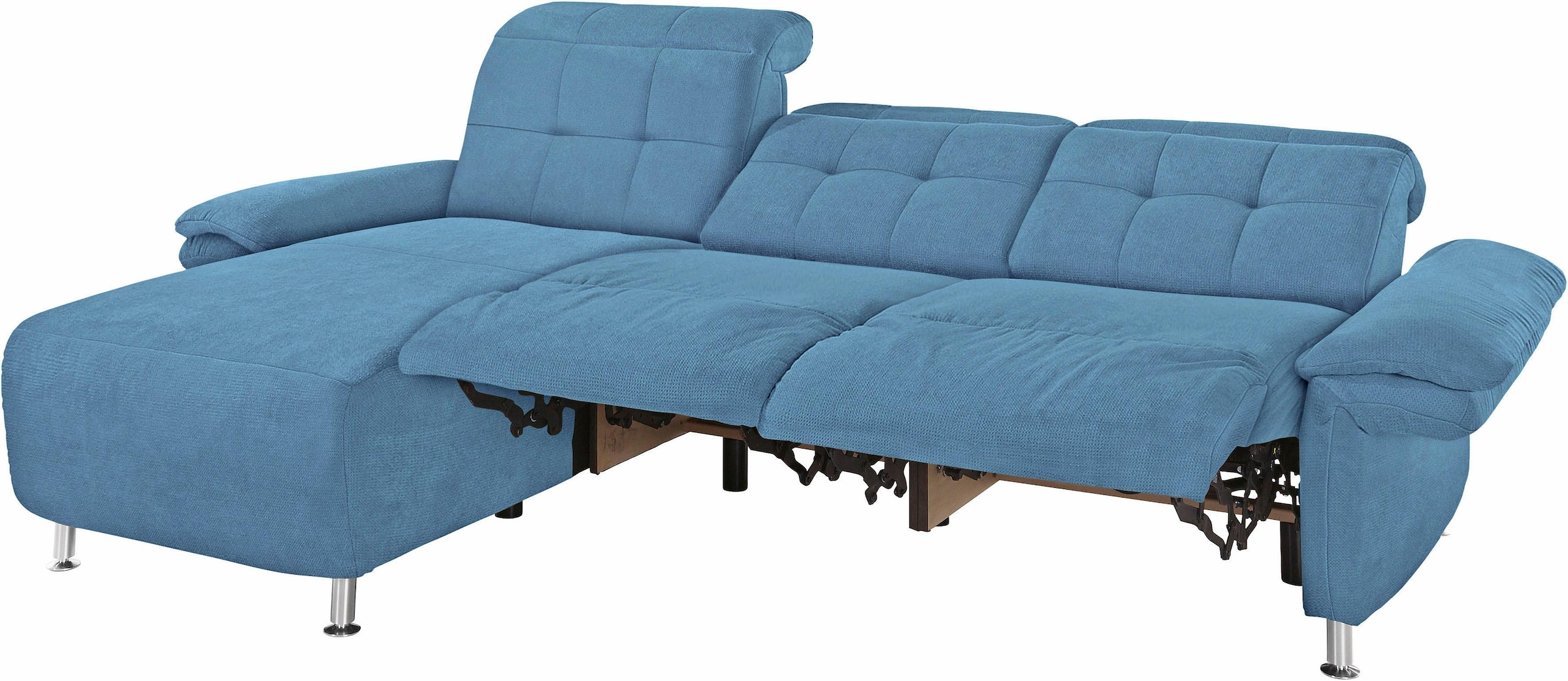Places of Style Ecksofa »Manhattan L-Form«, 2 Sitze mit elektrischer Relaxfunktion, verstellbare Armlehnen