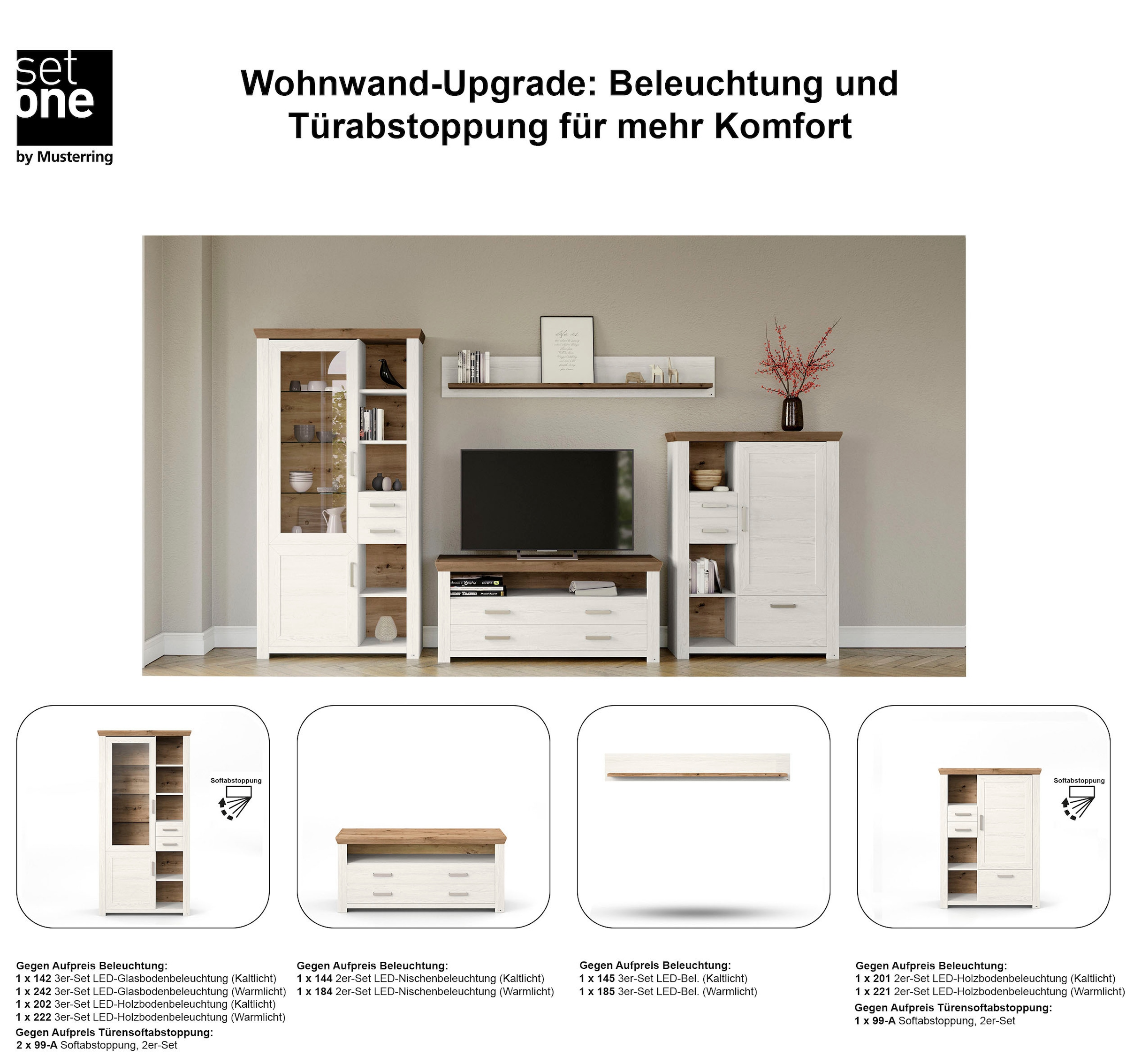 set one by Musterring Wohnwand »York« 4 Stk. tlg.