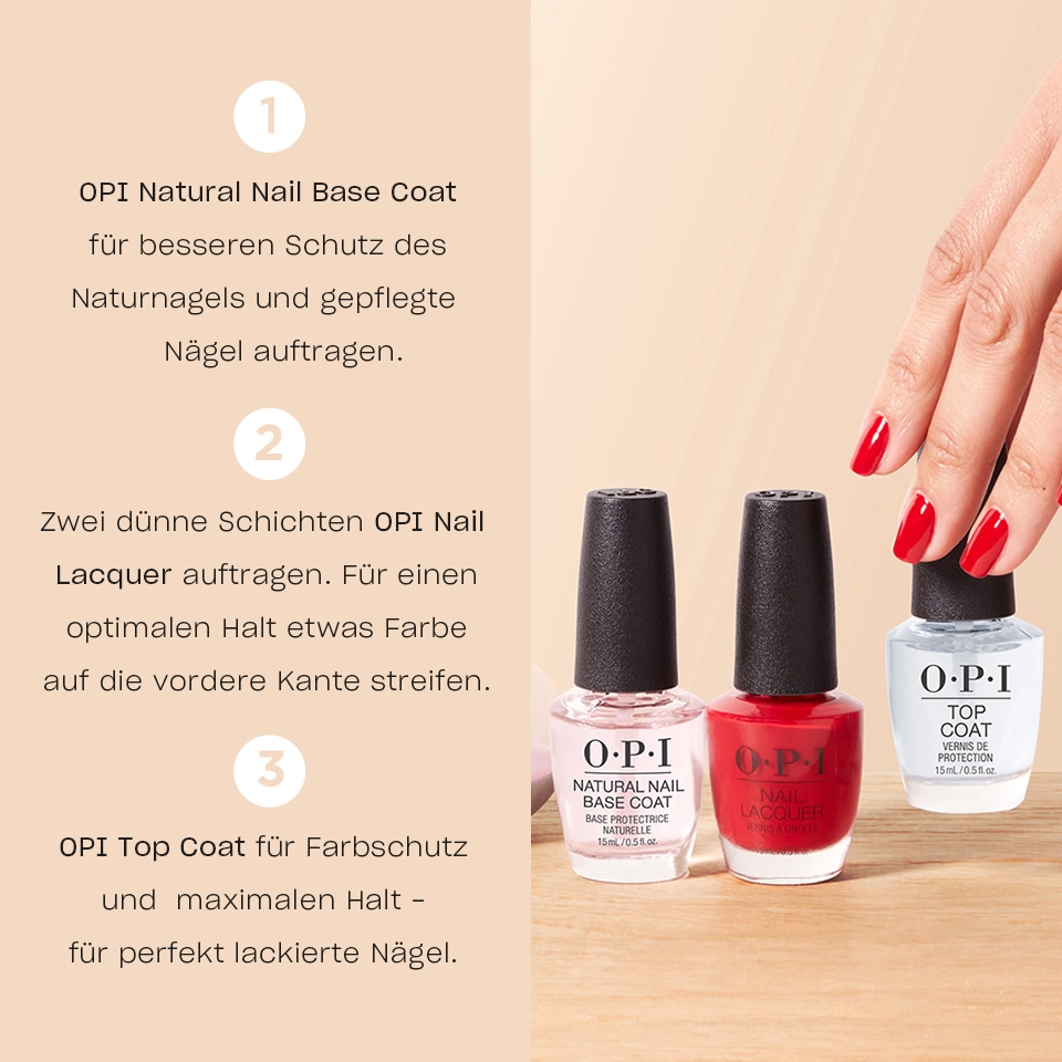 OPI Nagellack »Nail Lacquer Throw Me a Kiss« schnelltrocknend, glänzend, glattes Finish, wischfest, hohe Deckkraft