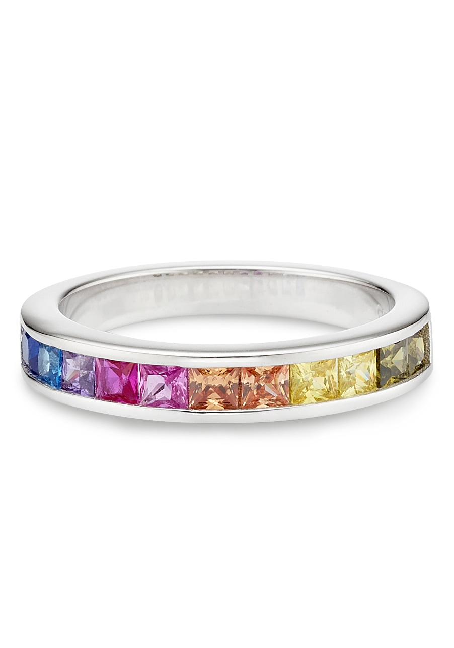 »Regenbogen, Banani Bruno bequem Silberring bestellen B0136R/90/I7«, mit Zirkonia