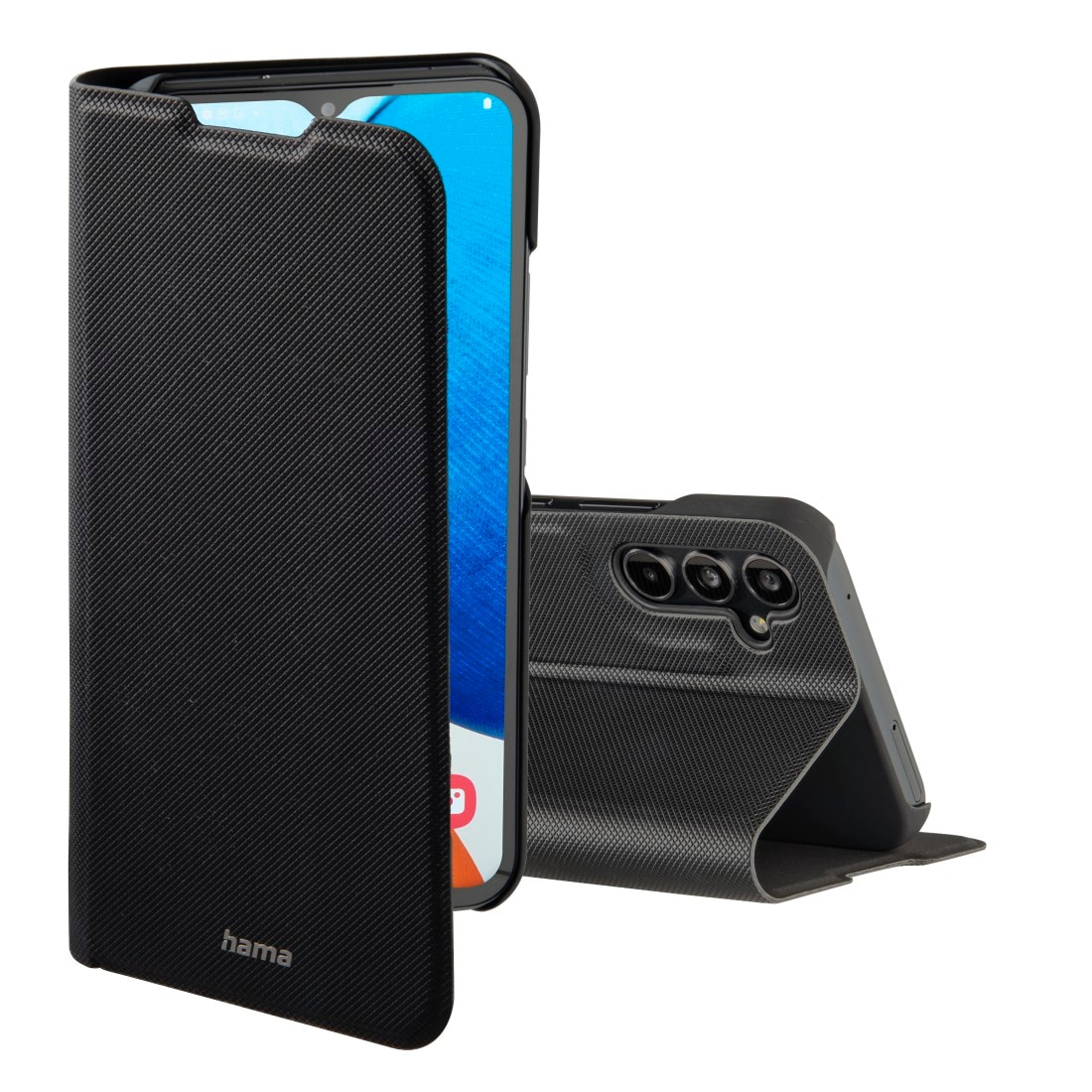 Hama Smartphone-Hülle »Booklet für Samsung Galaxy A14, Samsung Galaxy A14 5G, Schwarz«, Schlankes Design, Mit Standfunktion und Einsteckfächer