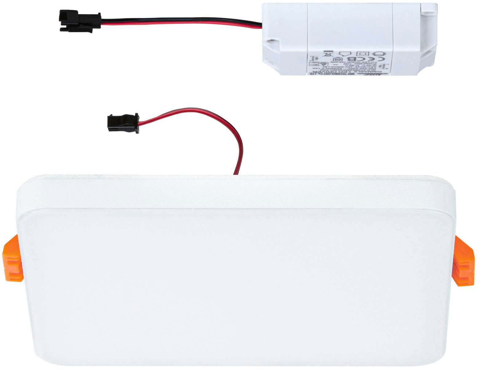 Paulmann LED Einbauleuchte »Veluna VariFit Edge IP44 eckig 160x160mm 1100lm 4000K Weiß dimmbar«, 1 flammig, LED Einbaupanel IP44 eckig 160x160mm 1100lm 4000K Weiß dimmbar