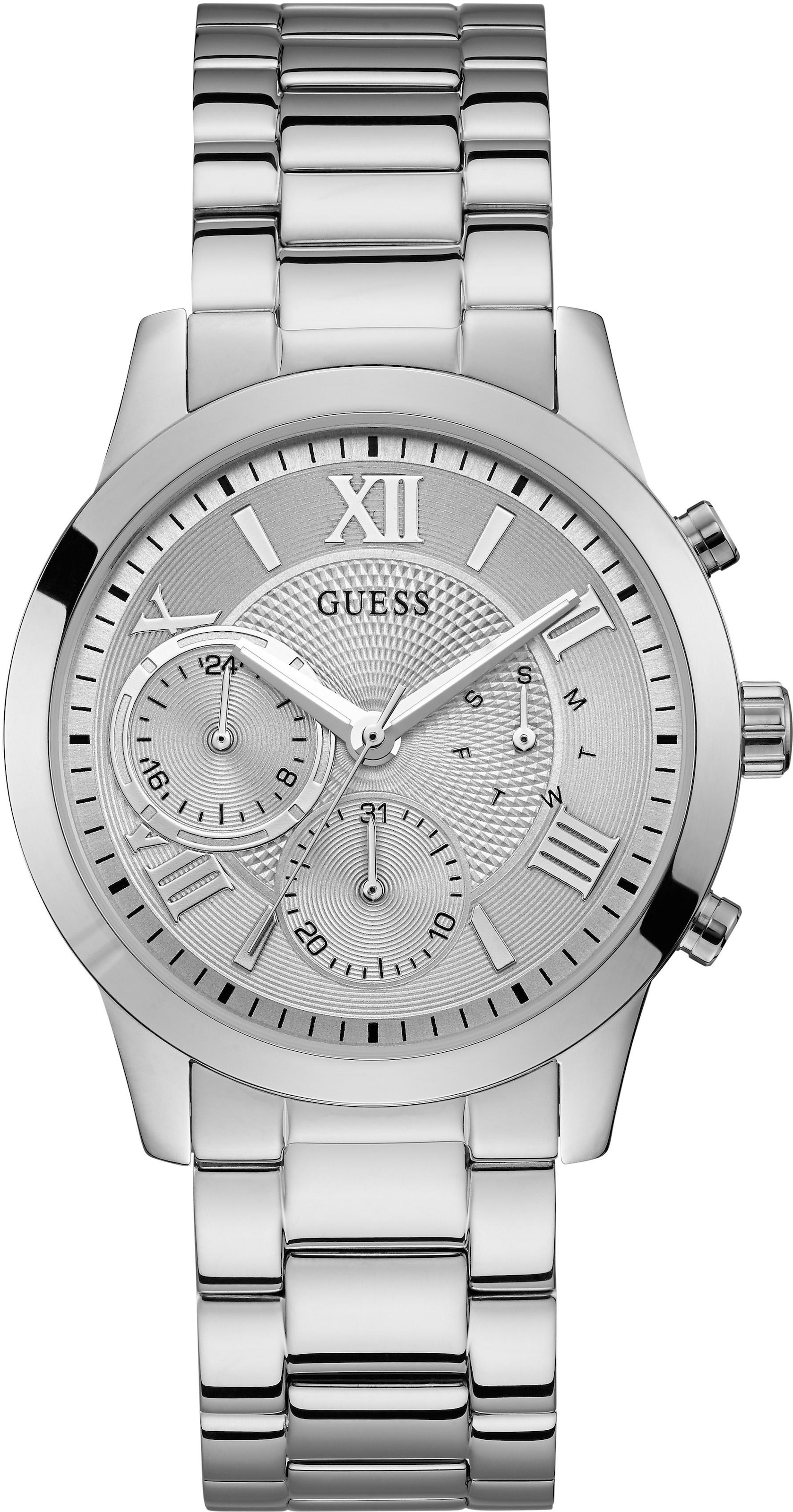 Guess Multifunktionsuhr »SOLAR, W1070L1«, Armbanduhr, Quarzuhr, Damenuhr