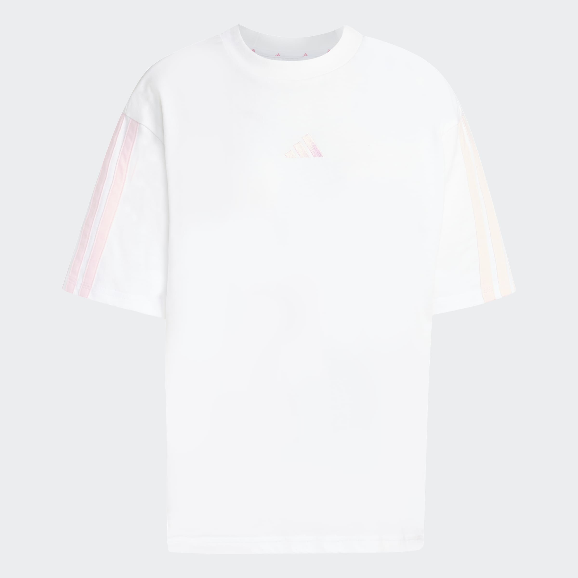 adidas Sportswear T-Shirt »ESSENTIALS 3-STREIFEN BOYFRIEND« lockere Passform, Kurzarmdesign, sportlicher Stil, aus Baumwolle