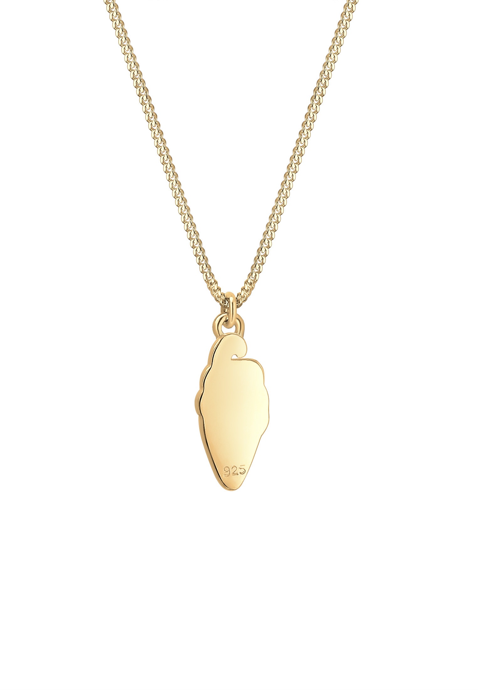 Elli Silberkette »Halskette Kinder Eistüte Emaille 925 Sterling Silber vergoldet«
