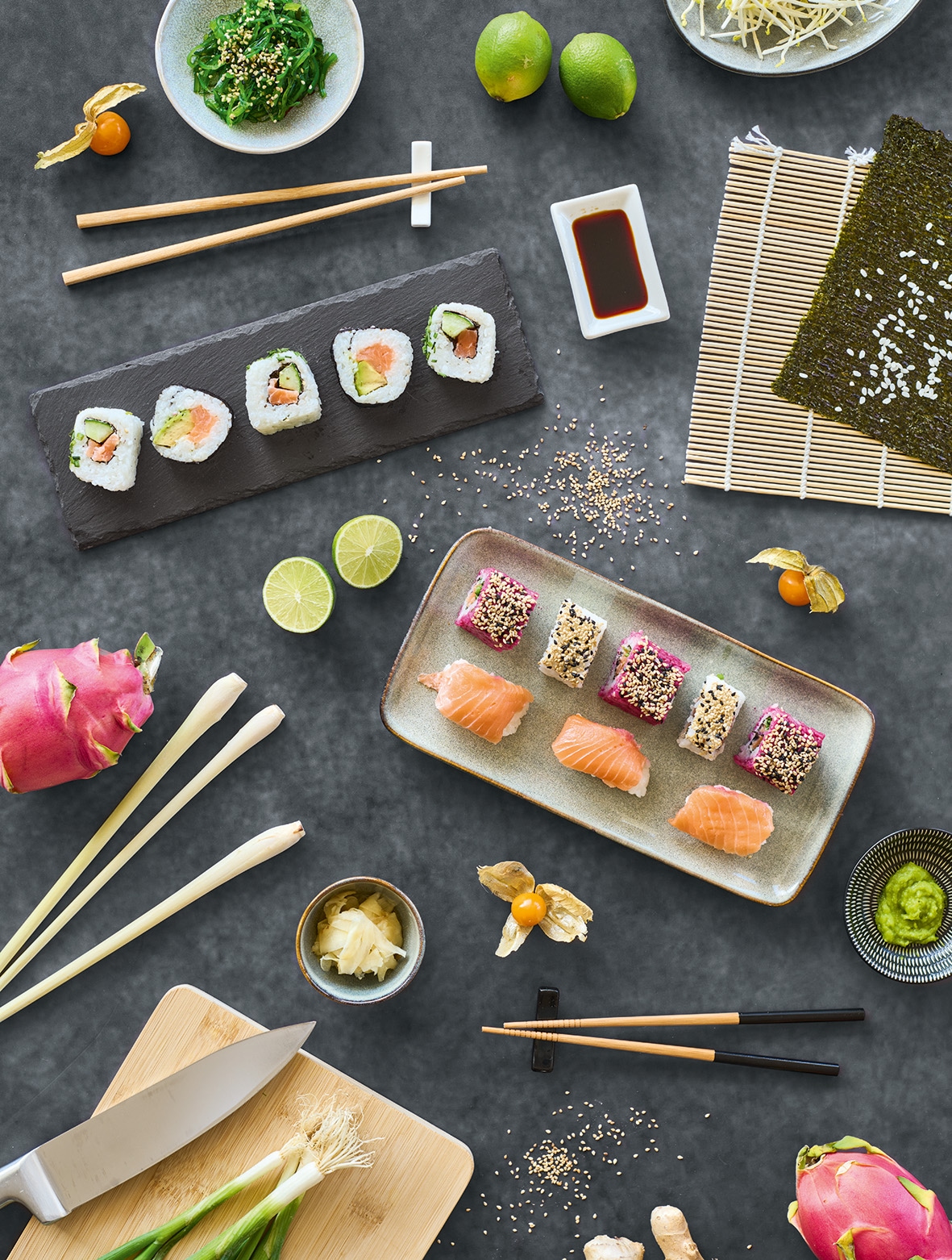 Zeller Present Teller-Set »Sushi-Set« 2er-Set, Schiefer