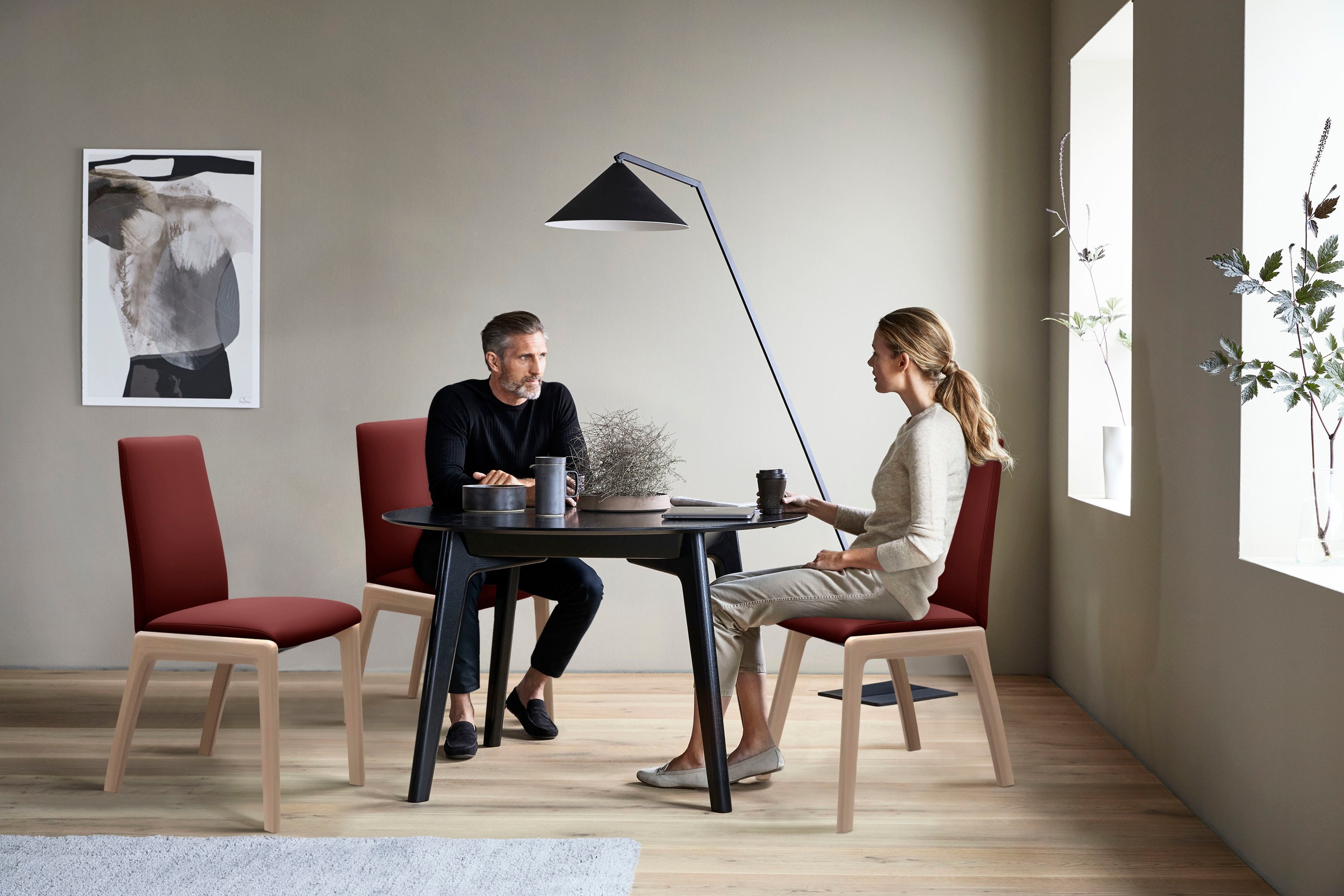 Stressless® Polsterstuhl »Laurel«, Leder PALOMA, Low Back, Größe L, mit abgerundeten Beinen in Eiche natur