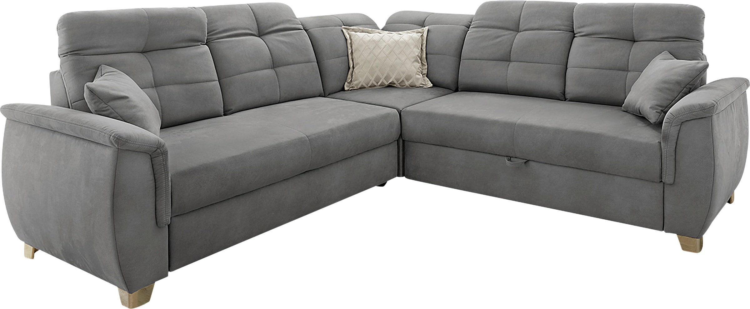 Jockenhöfer Gruppe Ecksofa Udine, verstellbare Kopfteile, Gästebett- und Relaxfunktion