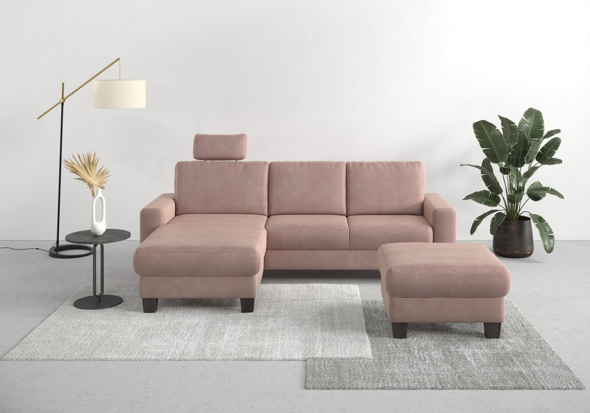 Ecksofa »Summer L-Form«, mit Recamiere, mit oder ohne Bettfunktion und Bettkasten,...