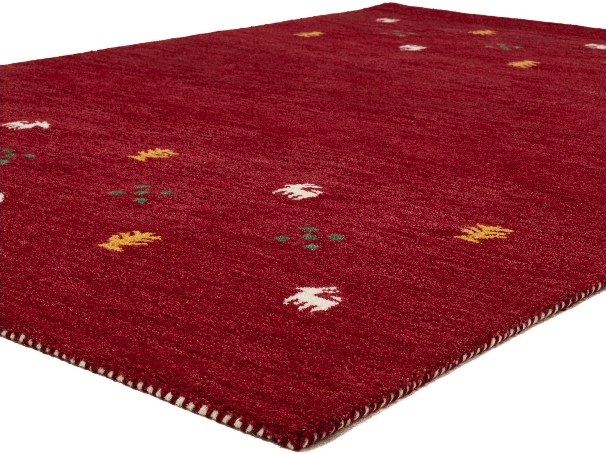 THEKO Wollteppich »Gabbeh Motiv, Handgefertigt, Teppich, Tiermotiv, reine Wolle« rechteckig 14 mm Höhe reine Wolle, Wohnzimmer, Schlafzimmer, Esszimmer