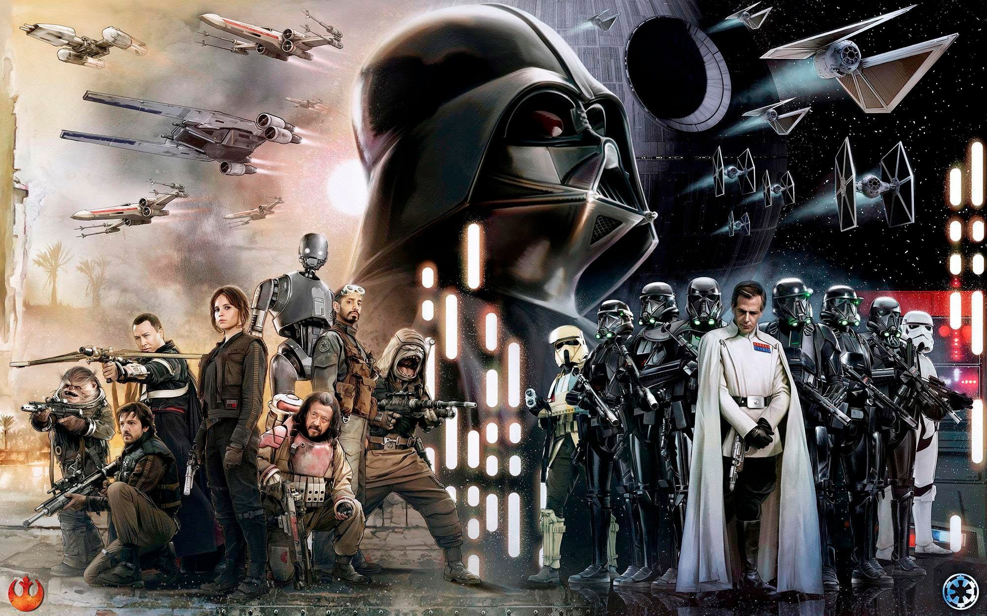 Komar Vliestapete »Digitaldruck Vlies - Star Wars Collage - Größe 400 x 250 cm«, bedruckt, Kinderzimmer