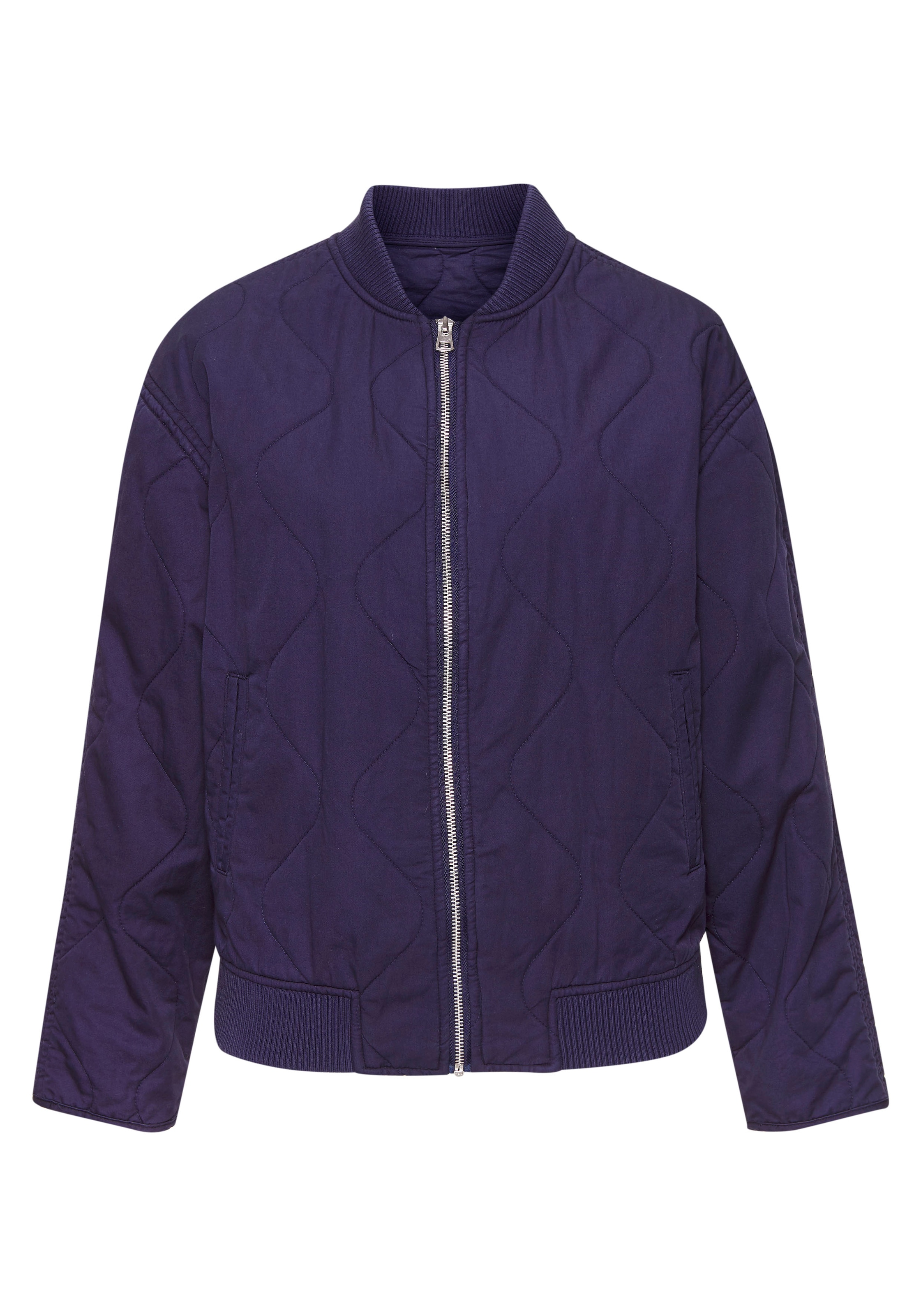 LASCANA Steppjacke, in leicht verwaschener Optik mit Taschen, Bomber-Design