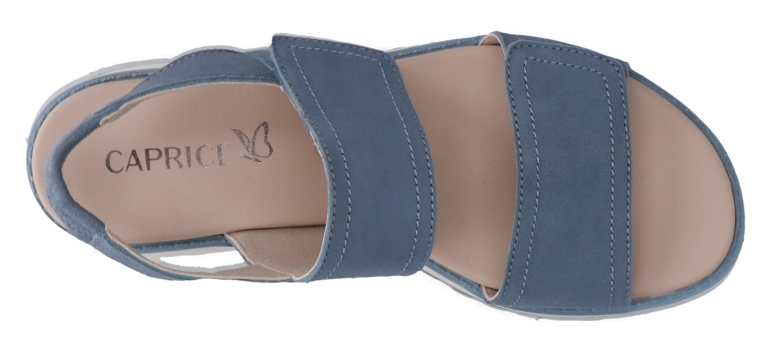 Caprice Keilsandalette, Riemchensandale, Bequemschuh, Sommerschuh mit Gummizug
