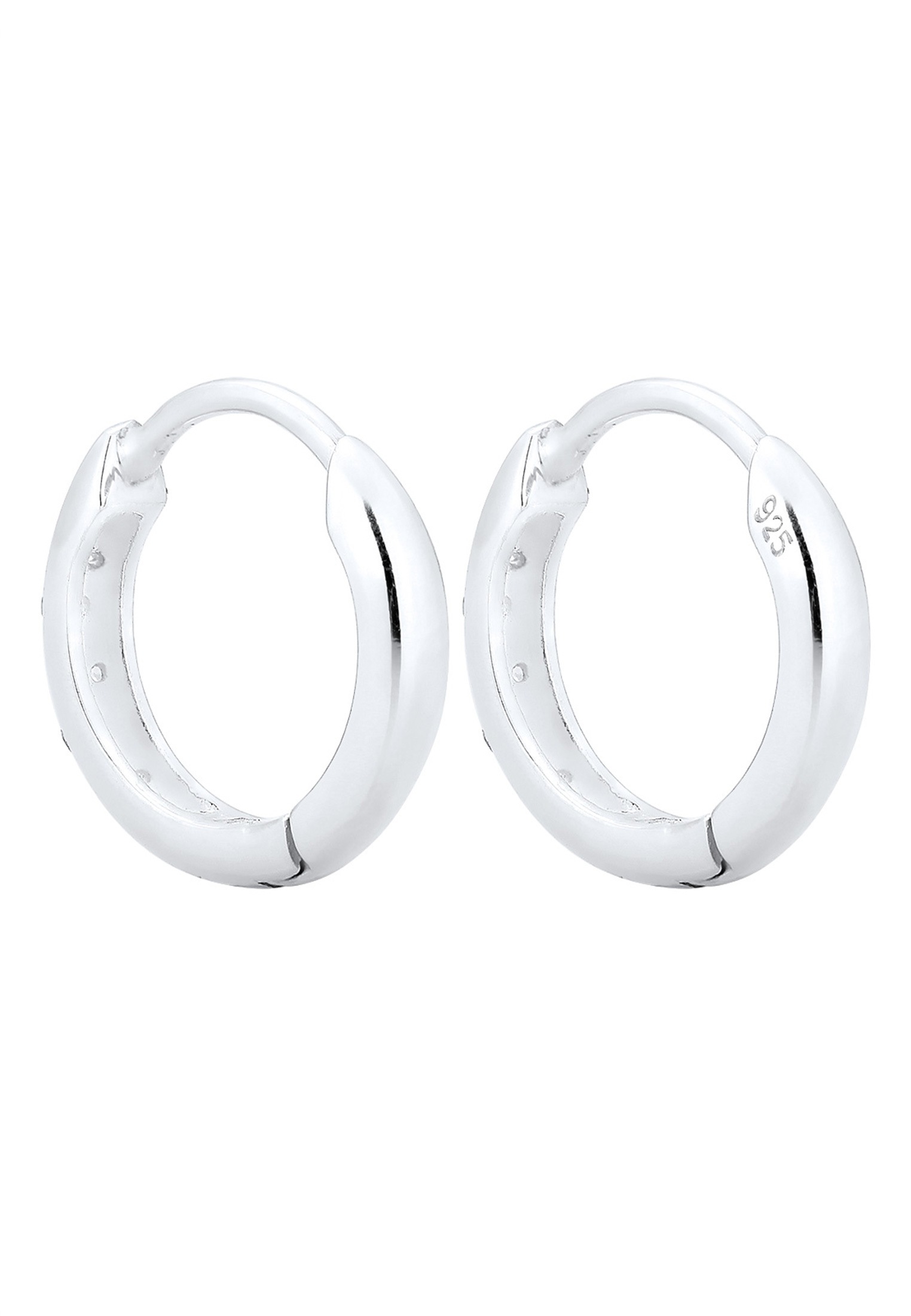Elli DIAMONDS Paar Creolen »Ohrringe Creolen Diamant Brillantschliff (0.05 ct) 925 Sterling Silber«
