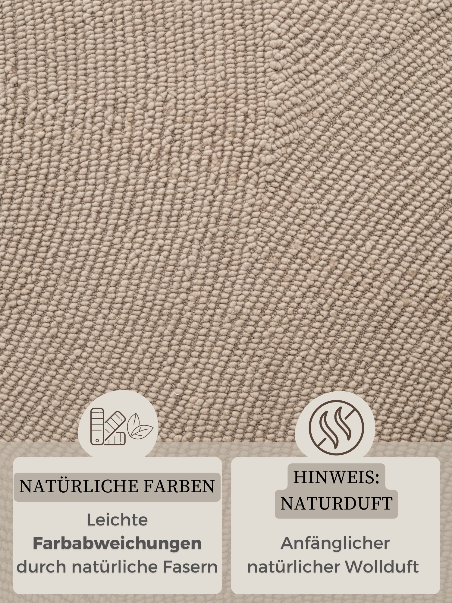 HANSE Home Wollteppich »Eleni«, rechteckig, 18 mm Höhe, Handgetuftet, Wolle, Natur, Wohnzimmer, Schlafzimmer, Skandi, Hygge