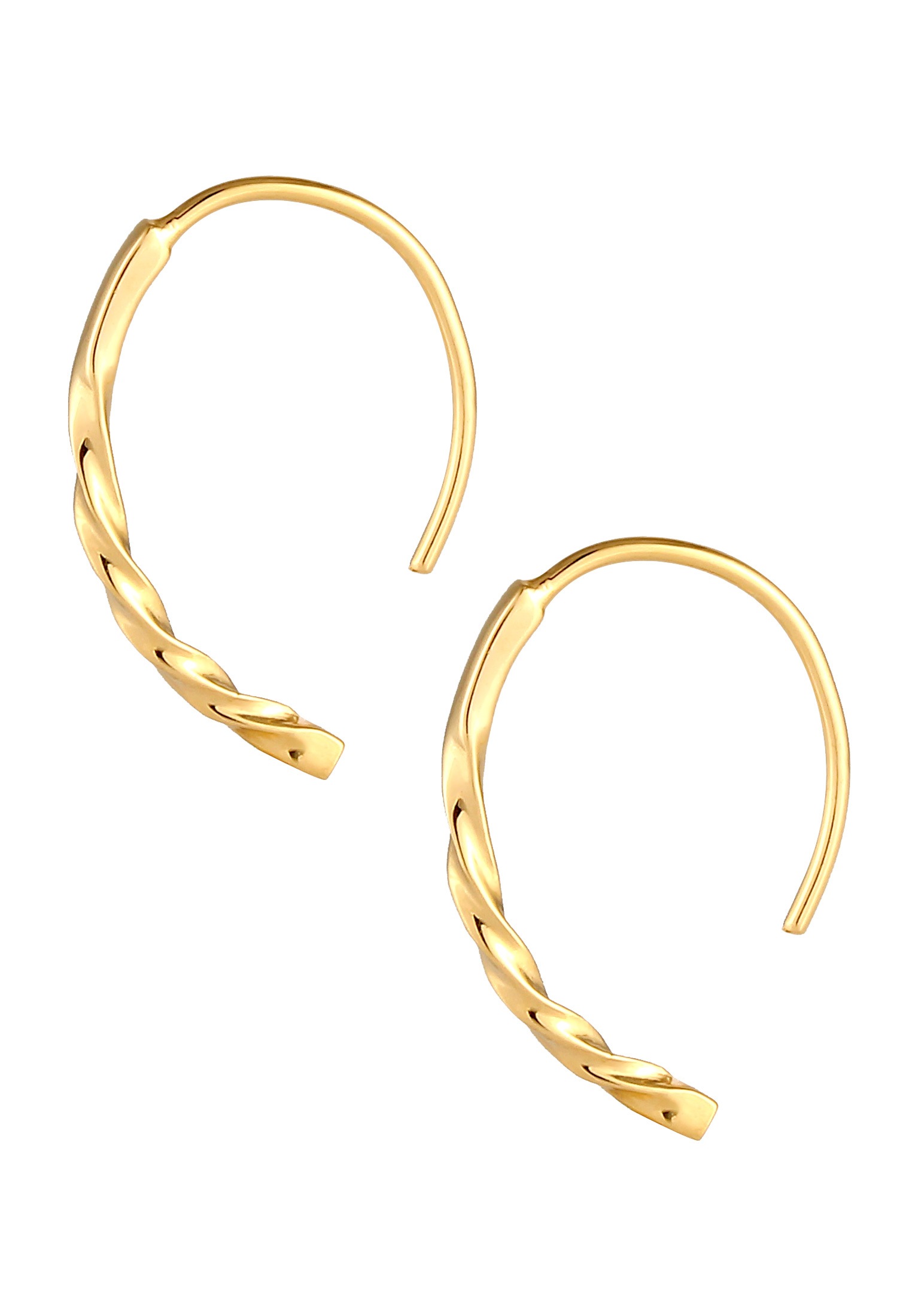 Elli Paar Creolen »Ohrringe Creolen Oval Twist Design Offen 925 Silber«