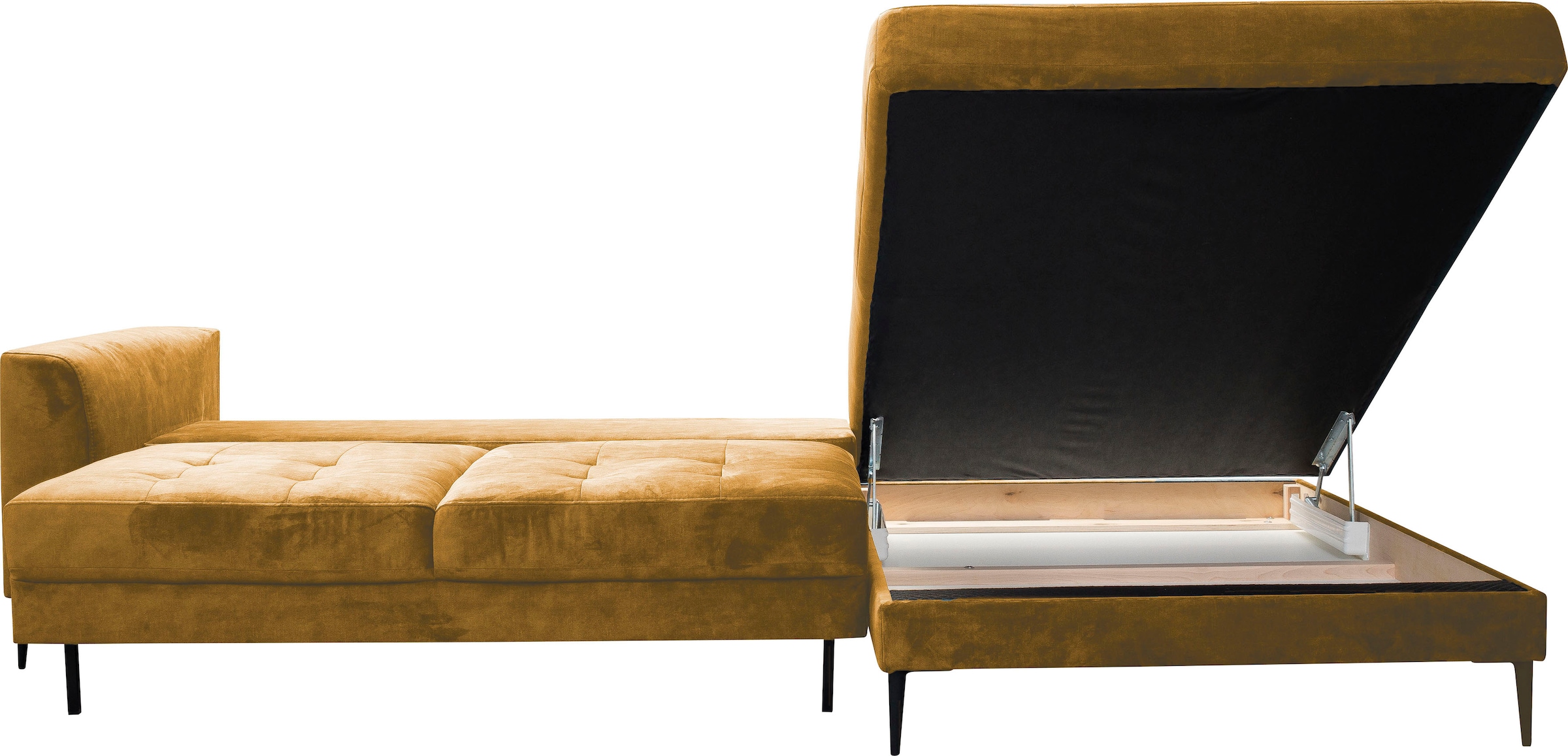 TRENDMANUFAKTUR Ecksofa »Luzi, wahlweise mit Schlaffunktion & Bettkasten. OTTOs Choice, L-Form«, Designsofa mit tollem Sitzkomfort, Metallfüße schwarz, Breite 280 cm