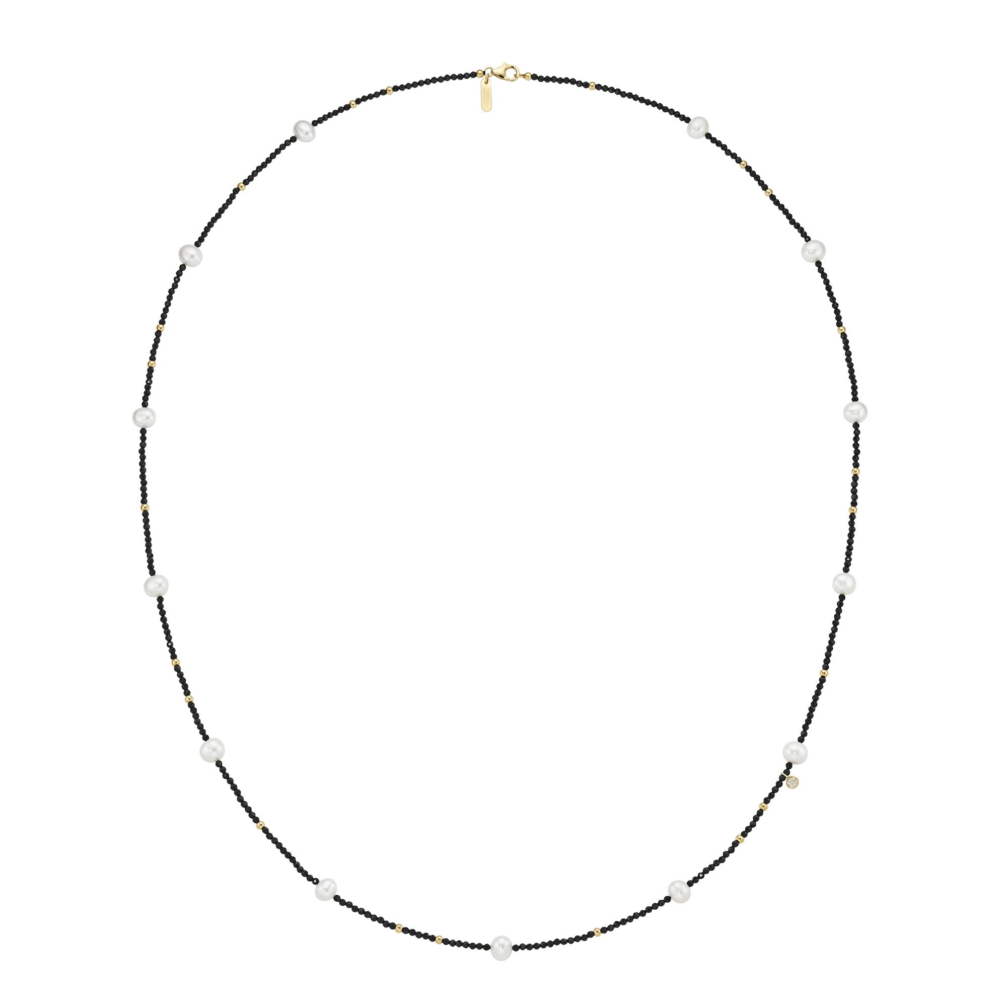 GIORGIO MARTELLO MILANO Collier »Collier mit Süßwasser-Perlen und Ziersteinen, Silber 925«