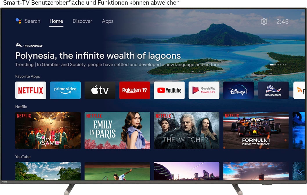 Philips LED-Fernseher »50PUS8107/12«, 4K Ultra HD, Android TV-Smart-TV, Ambilight (3-seitig), HDR10+