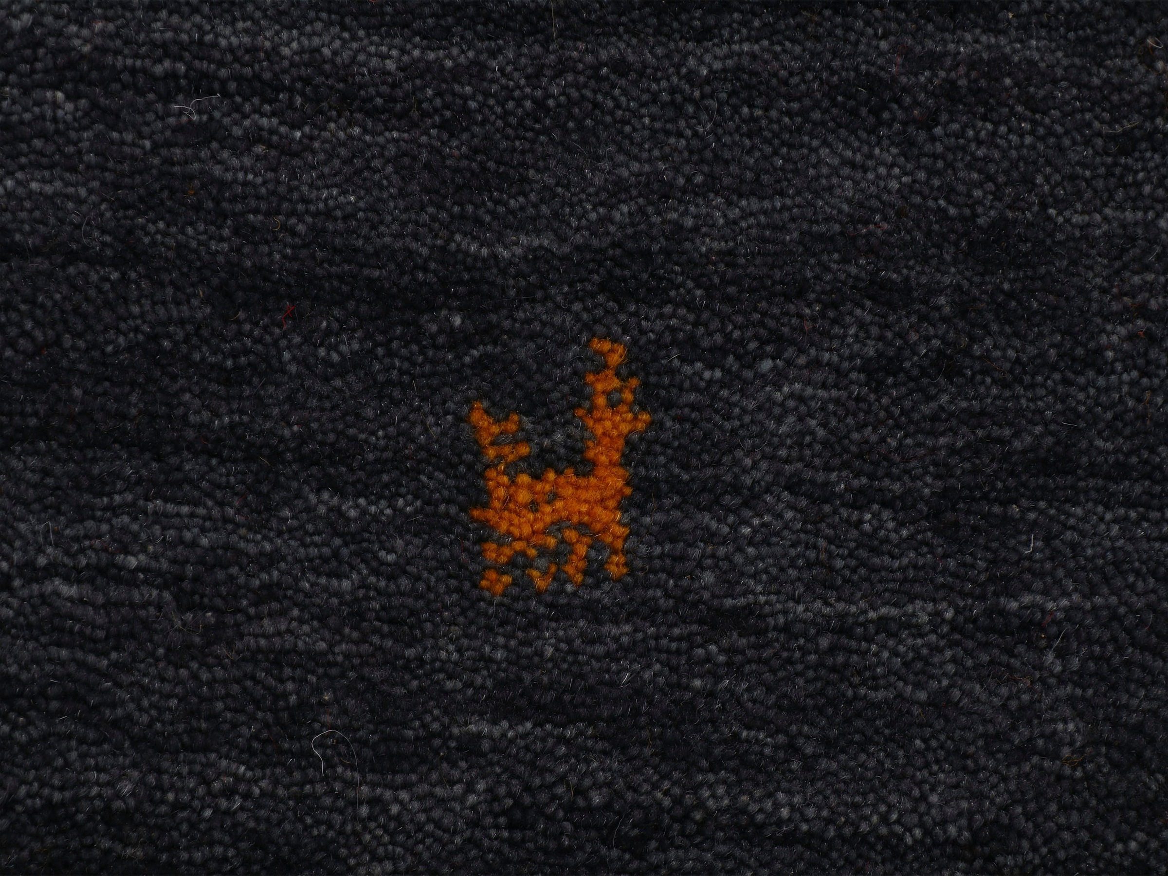 carpetfine Wollteppich »Gabbeh Uni, auch als Läufer und Rund erhältlich«, rechteckig, 15 mm Höhe, reine Wolle, handgewebt, Gabbeh Loom Tiermotiv, große Farbauswahl