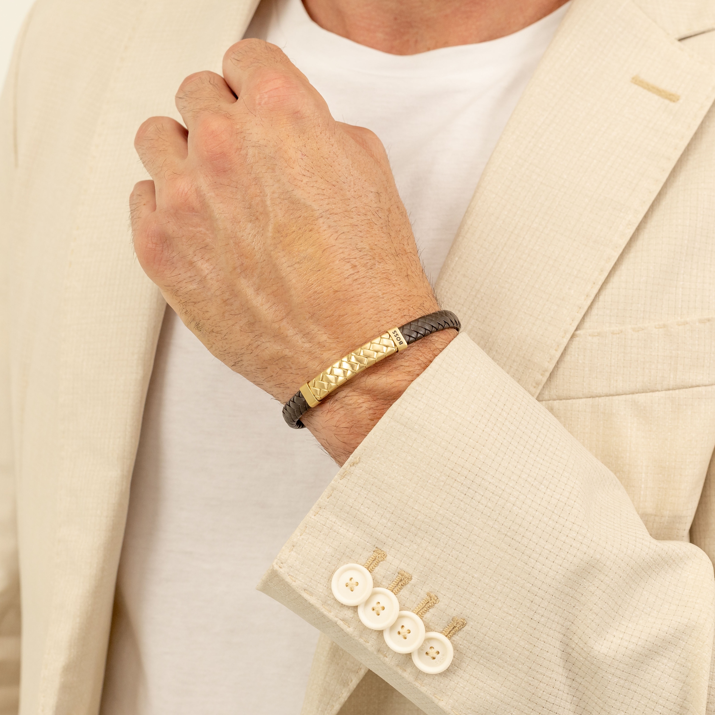 BOSS Lederarmband »TAILORED«