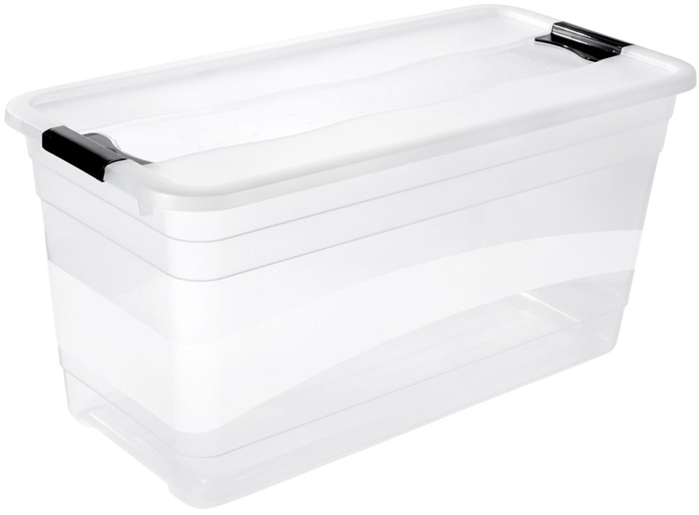 keeeper Aufbewahrungsbox »Cornelia, 2er Set, 83 L, 79,5 x 39,5 x 40 cm« durch Clips verschließbar, Griffe am Boden