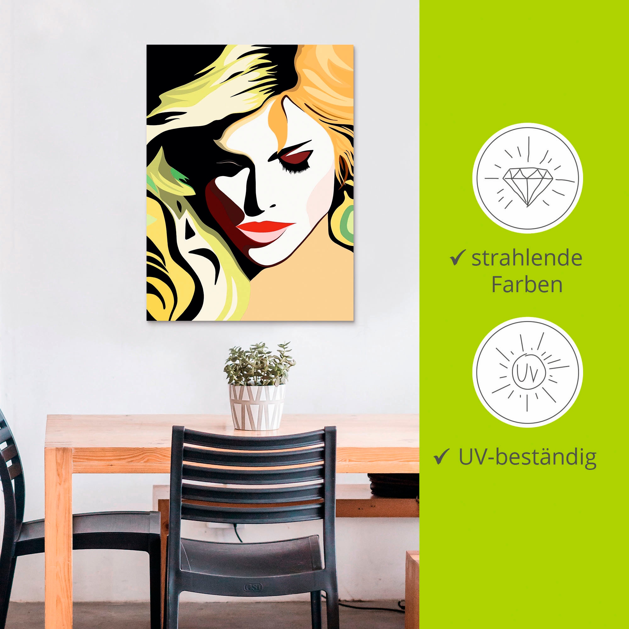 Artland Wandbild »Schöne Frau« Frau 1 Stk. tlg. als Alubild, Leinwandbild in verschied. Größen