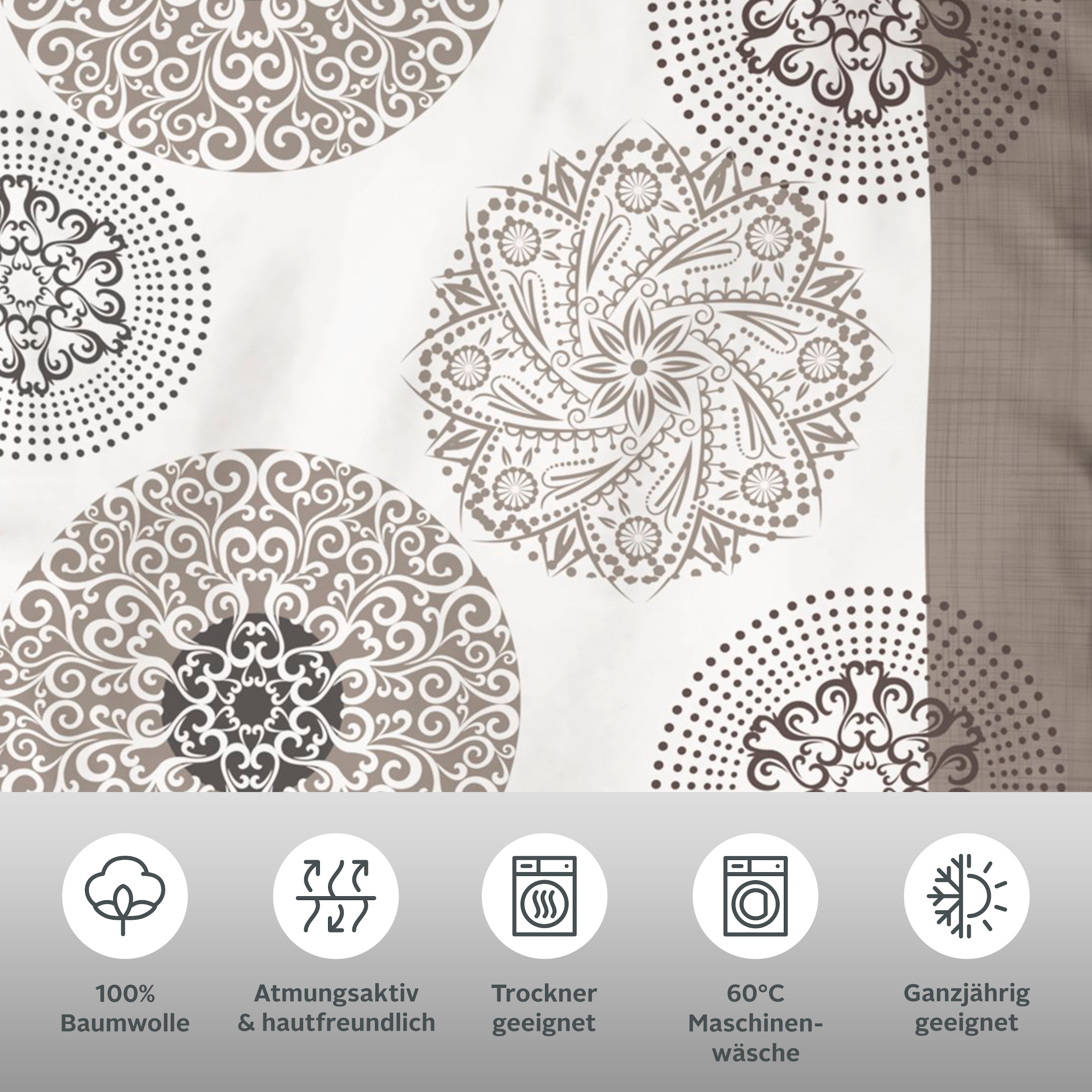 my home Bettwäsche »Cison in Gr. 135x200 oder 155x220 cm« 2 Stk. tlg. florale Bettwäsche aus Baumwolle