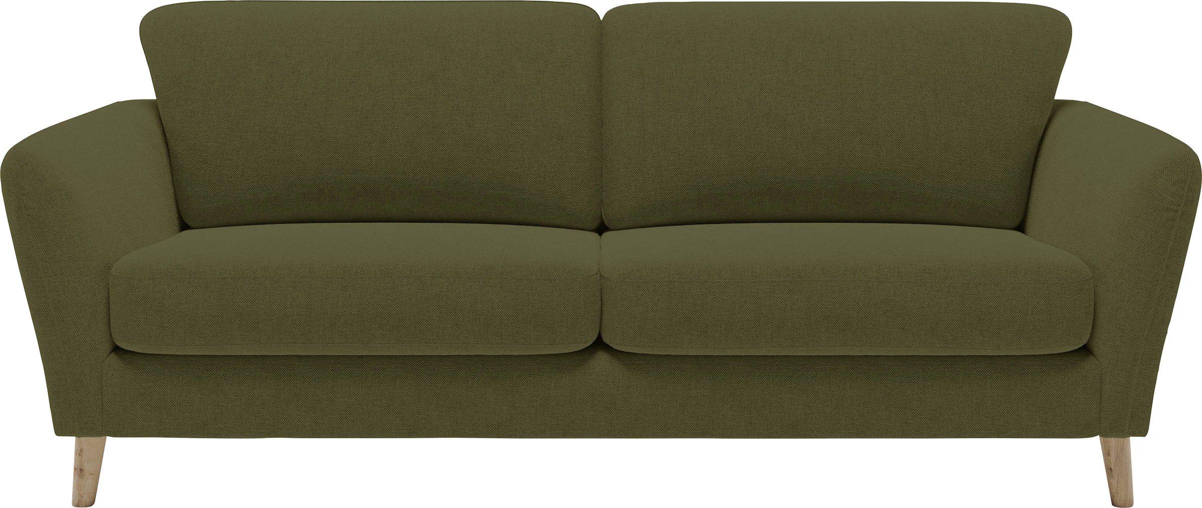 OTTO home 3-Sitzer »MARSEILLE 3er Sofa 206 cm, Cord, Flachgewebe, Struktur, Webstoff« mit Massivholzbeinen aus Eiche, verschiedene Bezüge und Farbvarianten