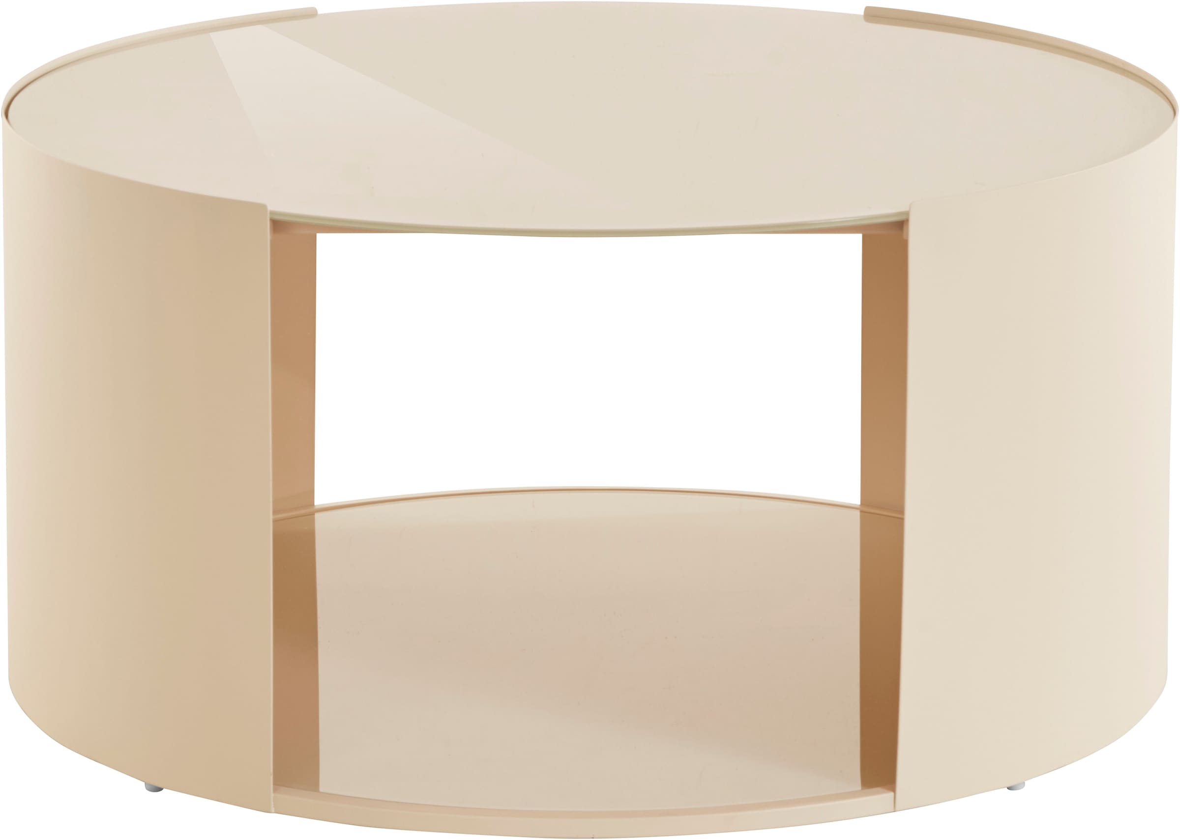 LeGer Home by Lena Gercke Couchtisch »Ivy«, rund, 0,6 cm starke Tischplatte, offenes Fach