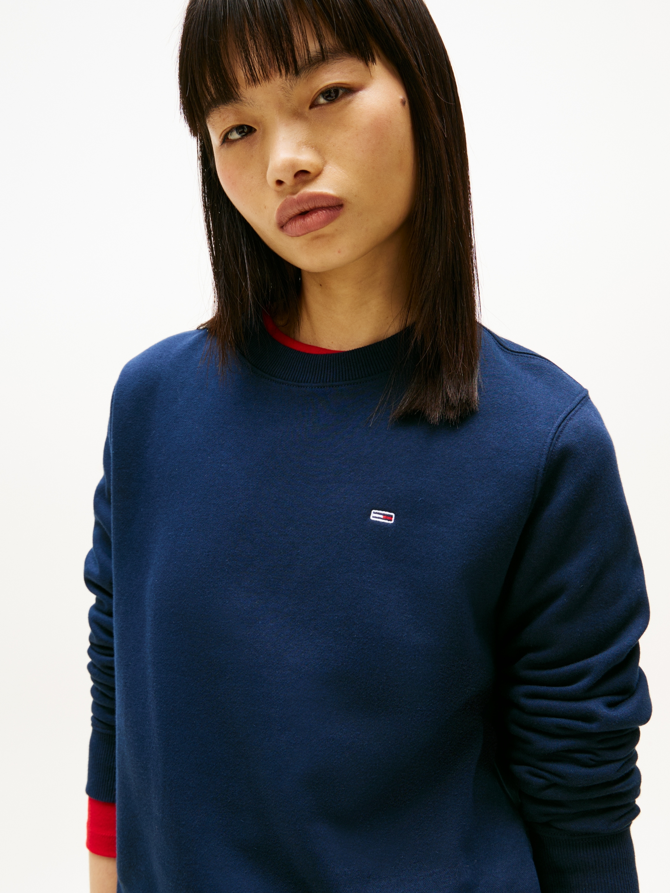 Tommy Jeans Sweatshirt »TJW REG S FLAG CREW«, mit Logostickerei, Regular Fit
