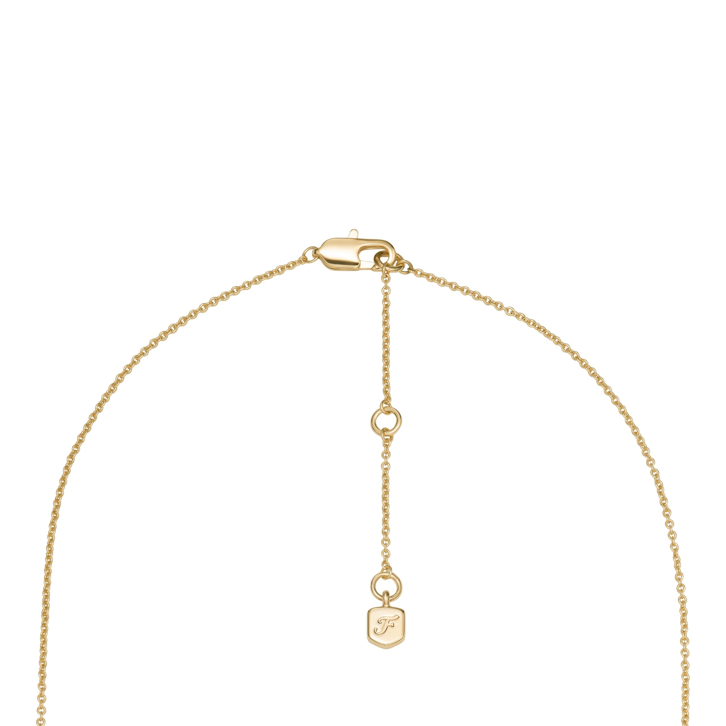 Fossil Kette mit Anhänger »Schmuck Geschenk Metall SUTTON Herzen« mit Glasstein