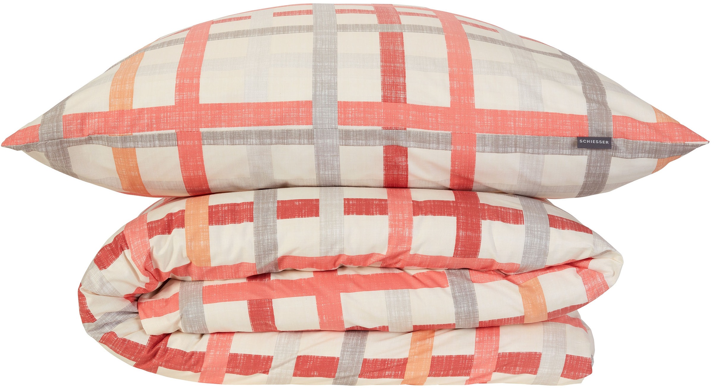 Schiesser Bettwäsche »Luiza aus weicher Baumwolle mit einem frischem Gute-Laune-Karo«, (2 tlg.), MADE IN GREEN by OEKO-TEX®-zertifiziert