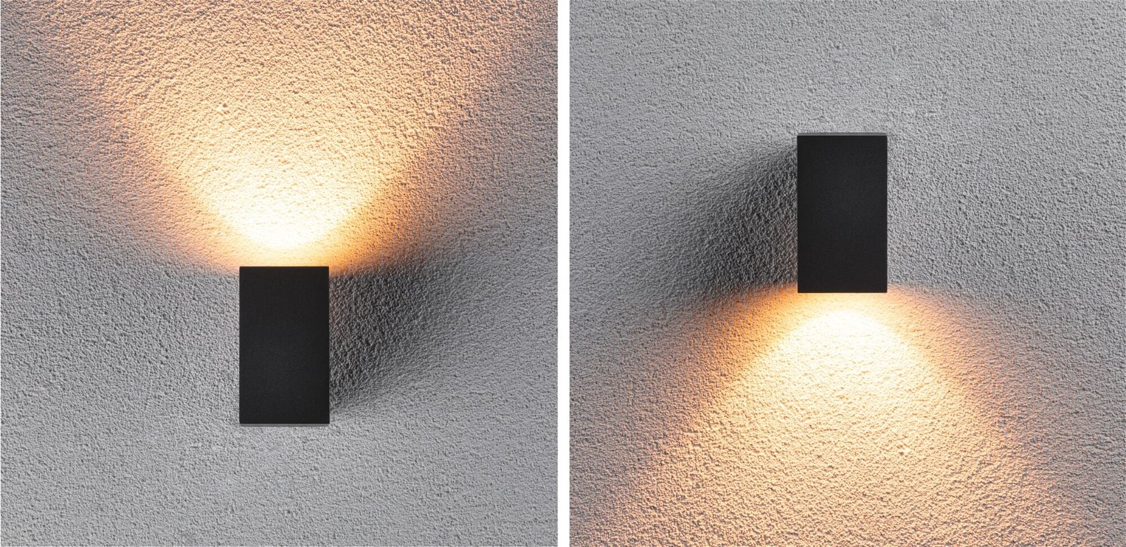Paulmann LED Außen-Wandleuchte »Flame IP44 eckig 58x103mm 2200K 4W 265lm 230V 75° Metall«, 1 flammig, insektenfreundlich