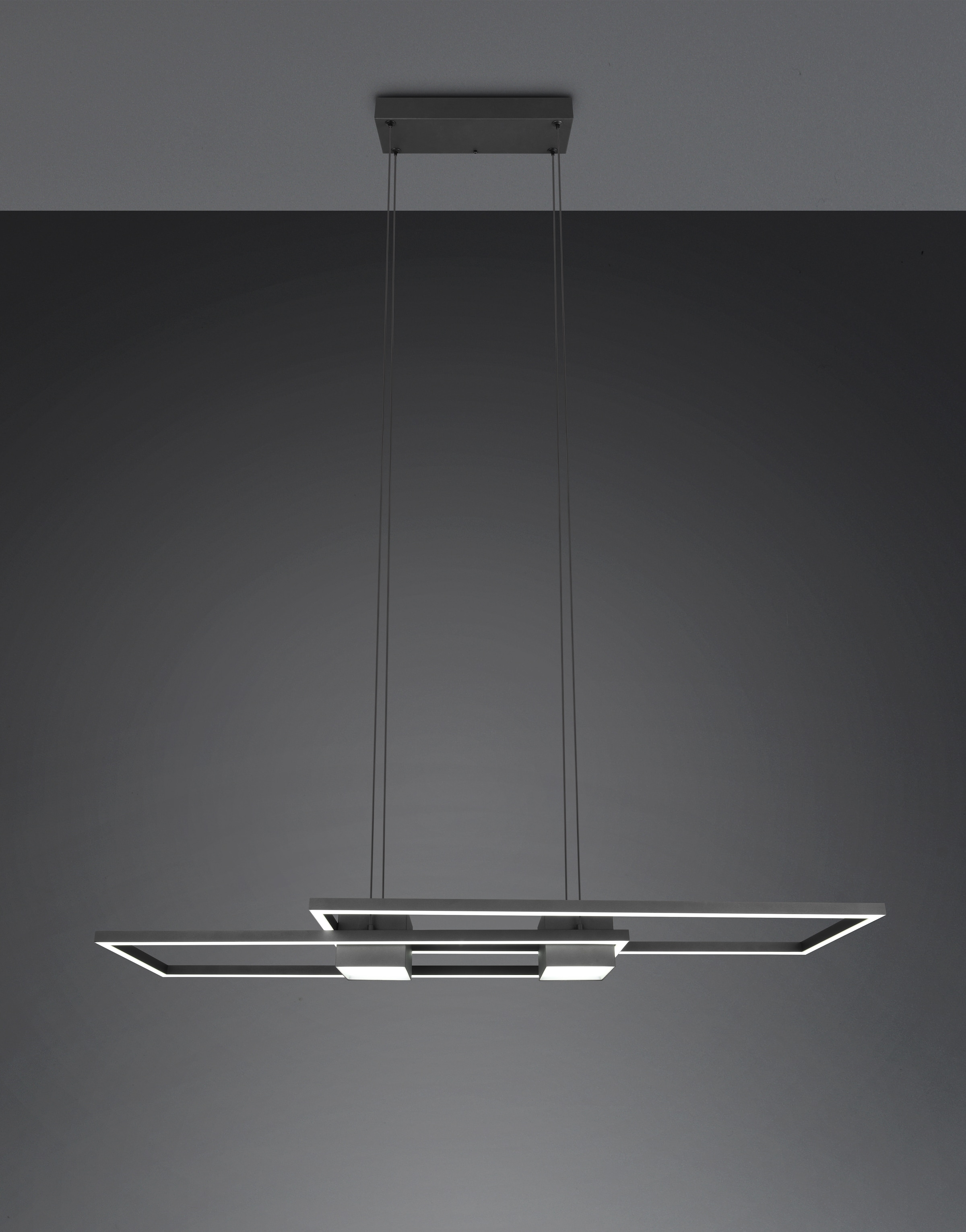 TRIO Leuchten LED Pendelleuchte »ALBANY, LED Hängelampe Wohnzimmer mit Fernbedienung, dimmbar, CCT« LED-Board 1 Stk. warmweiß - kaltweiß Lichtfarbe einstellbar, Memoryfunktion, Nachtlicht, up-and-down Licht