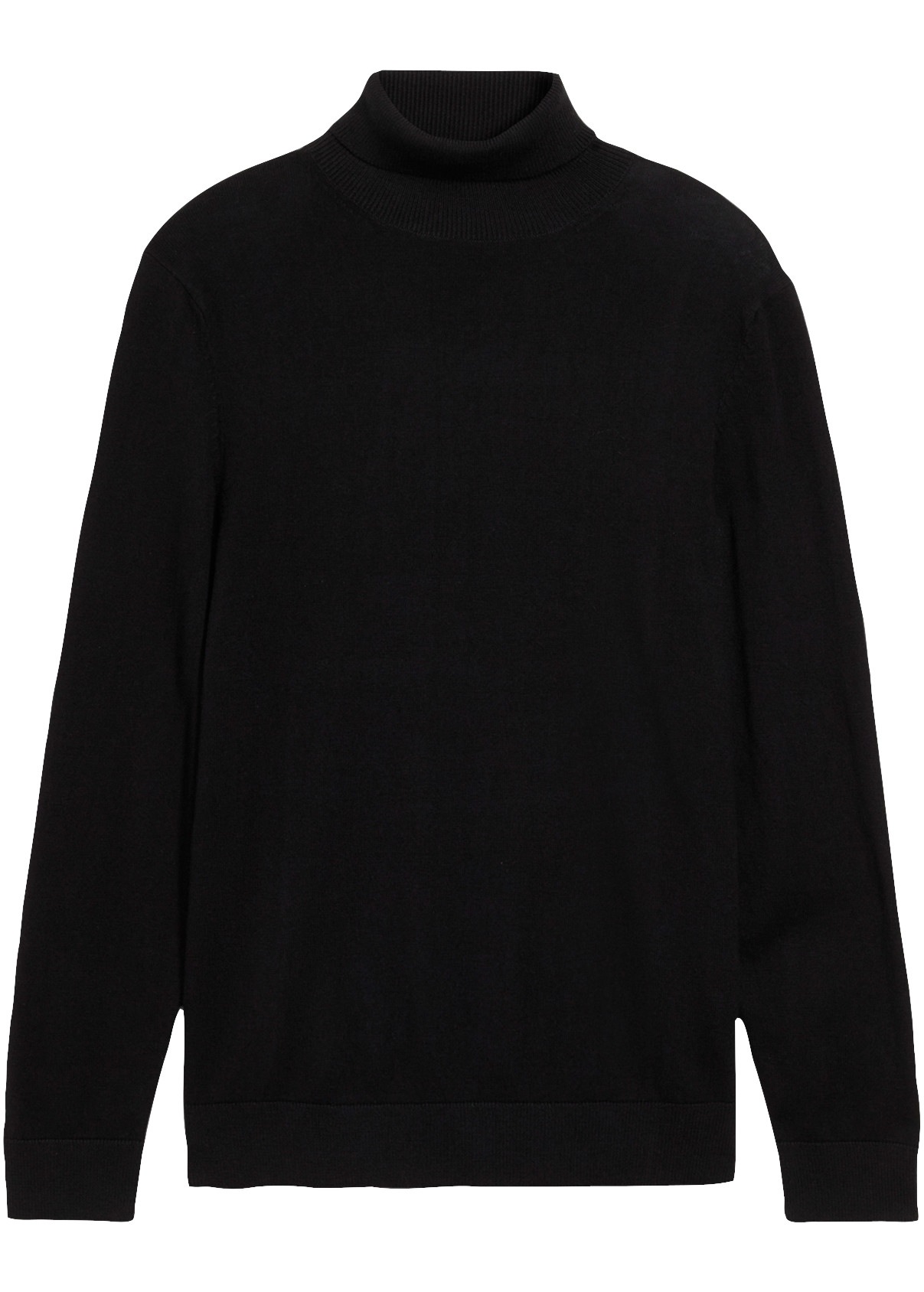bonprix Rollkragenpullover eleganter Stil, aus Baumwolle und Wolle, Slim Fit Passform