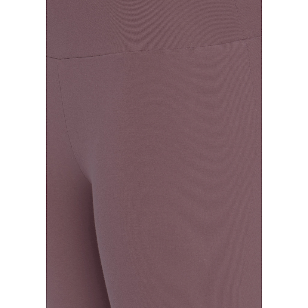 LASCANA Caprileggings, mit breitem weichem Bündchen, Loungewear