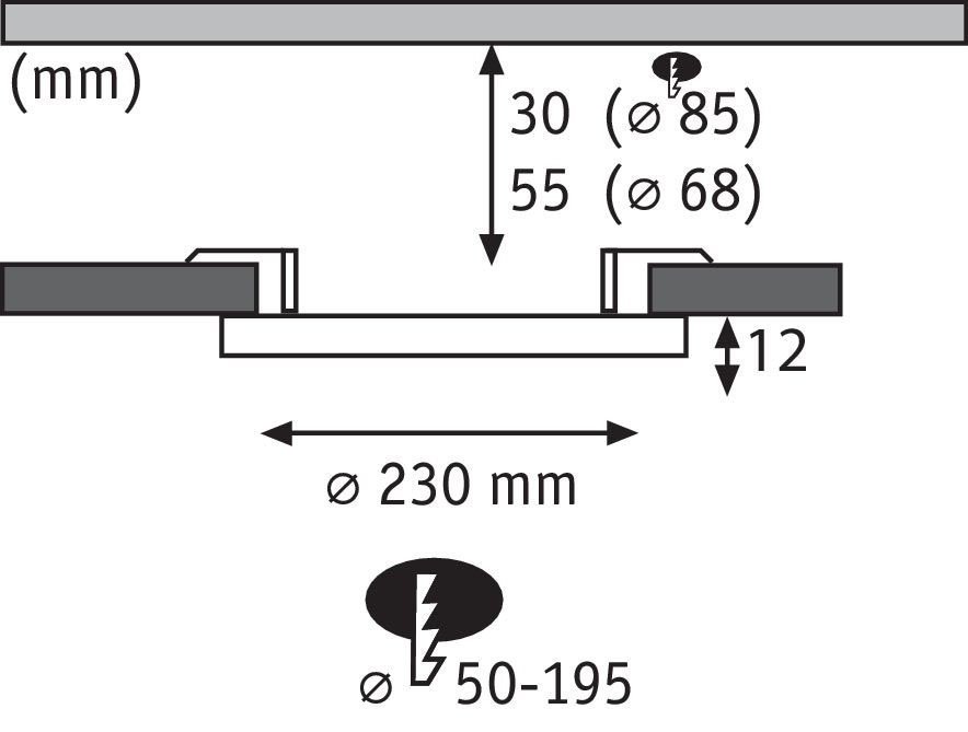 Paulmann LED Einbauleuchte »Areo« LED-Modul 1 Stk. Neutralweiß LED-Modul, 3-Stufen-dimmbar